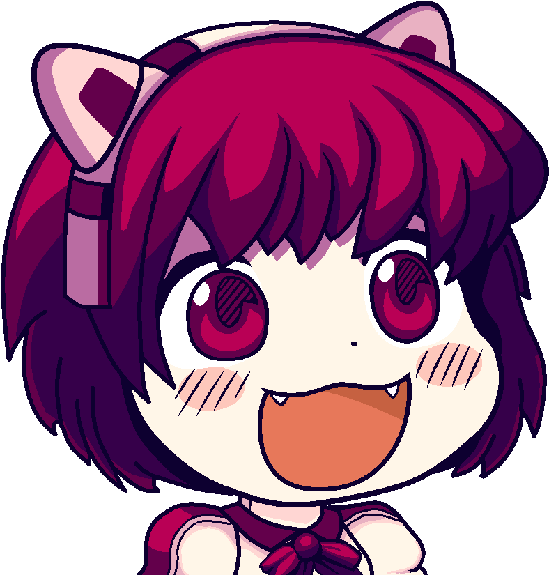 애니메이션 고양이 소녀 행복한 표정 배경화면