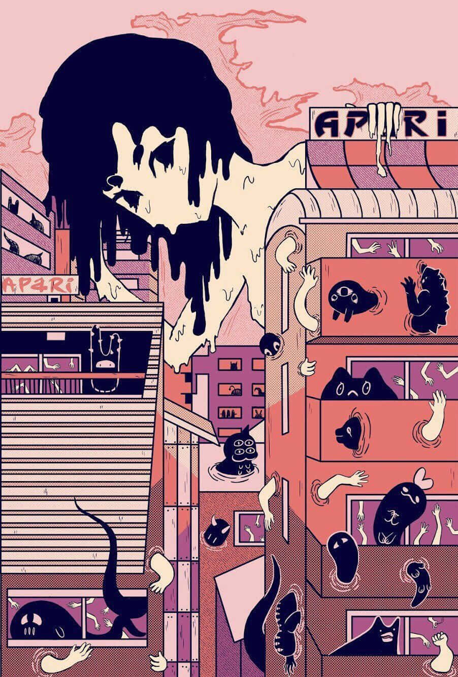 • “애니메이션 미학의 아름다움을 즐기세요” 배경화면