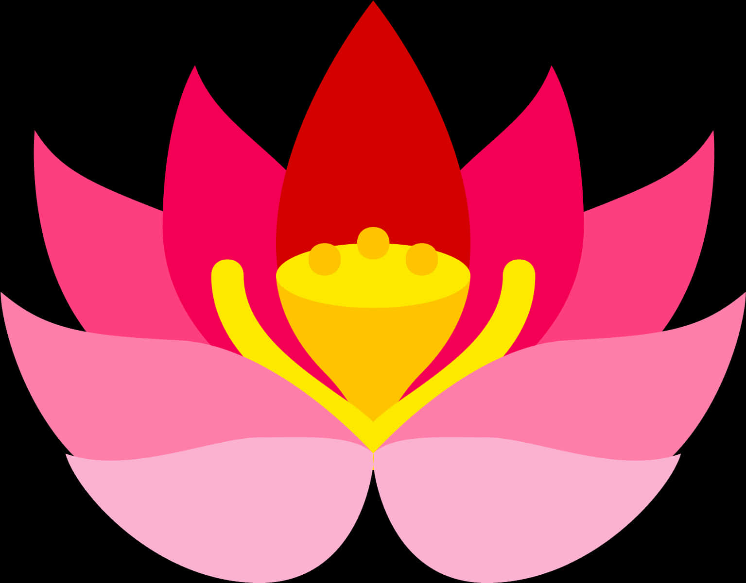 양식화된 연꽃 일러스트 배경화면