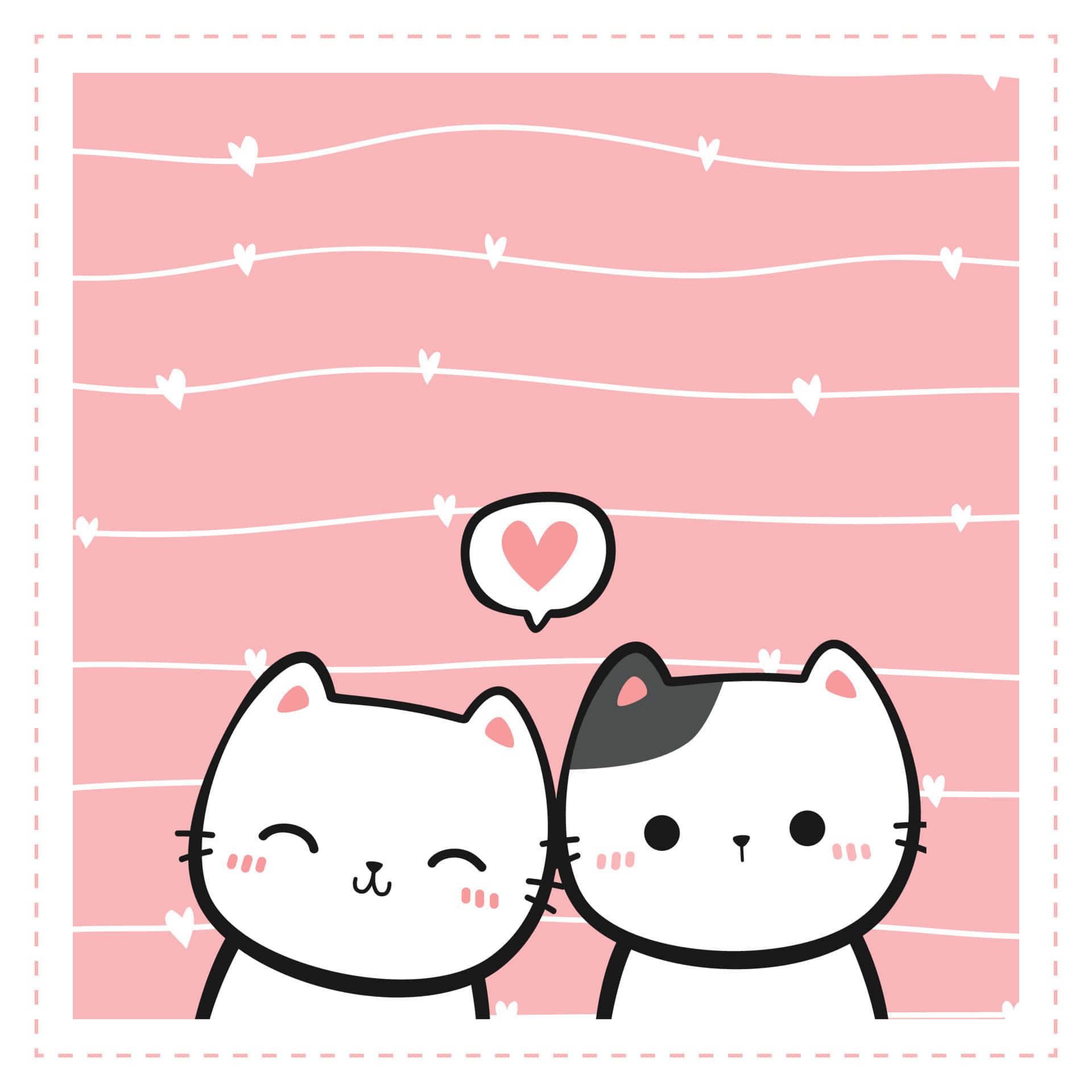 어울리는 고양이 프사 부끄러움 배경화면