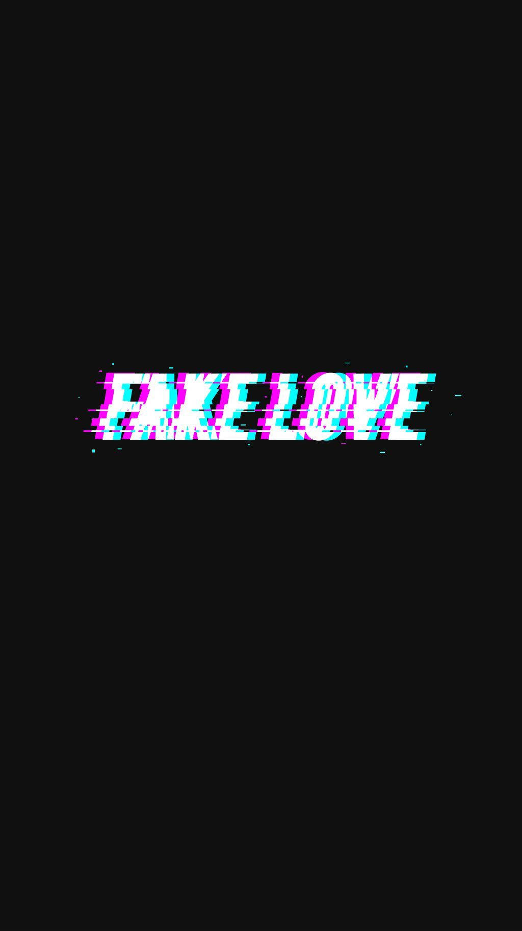 에스테틱 BTS Fake Love 글리칭 배경화면