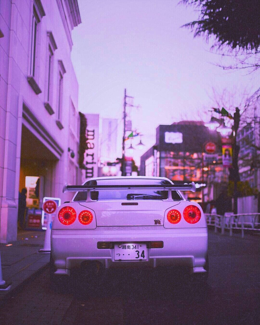 연보라색 JDM 자동차 배경화면
