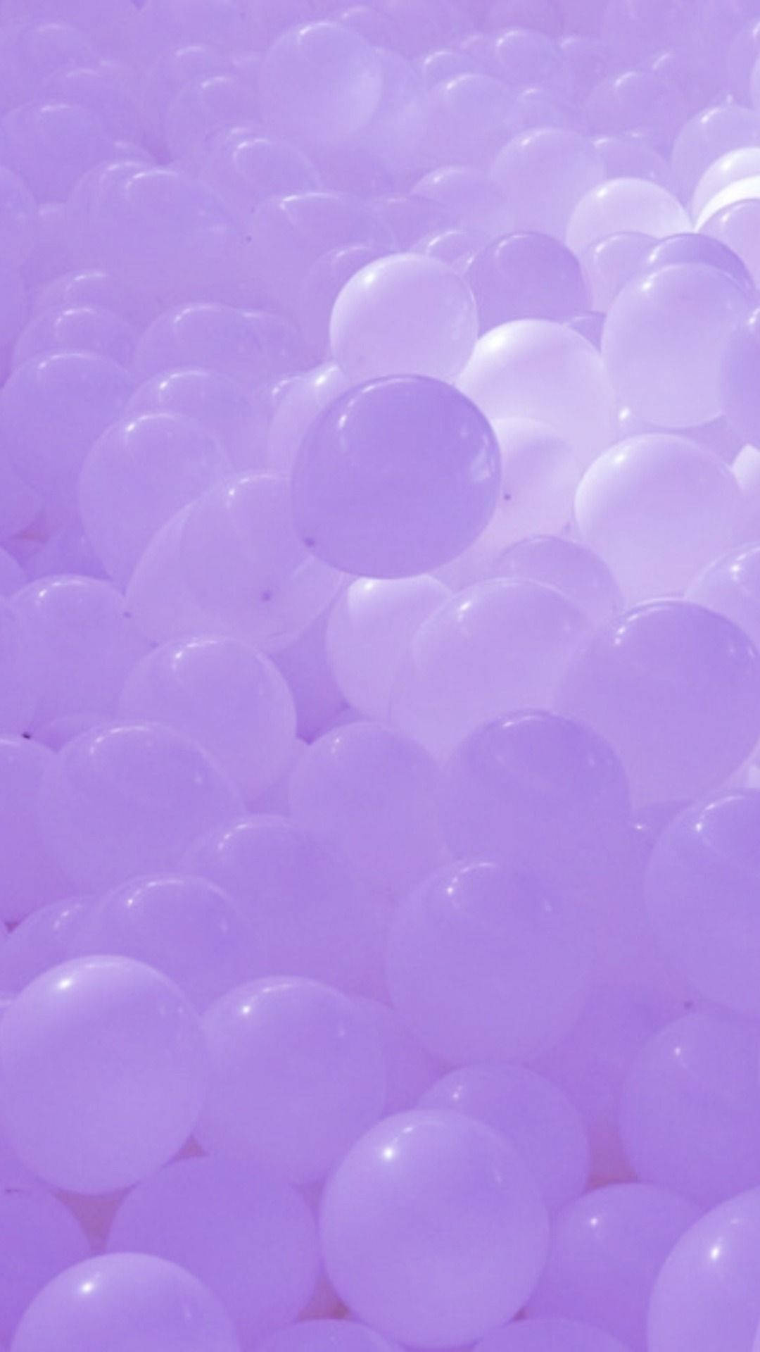 연보라색 아이폰 풍선 배경화면