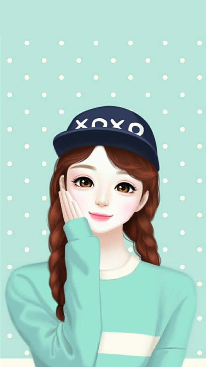 예쁜 소녀 땋은 머리 사진 배경화면