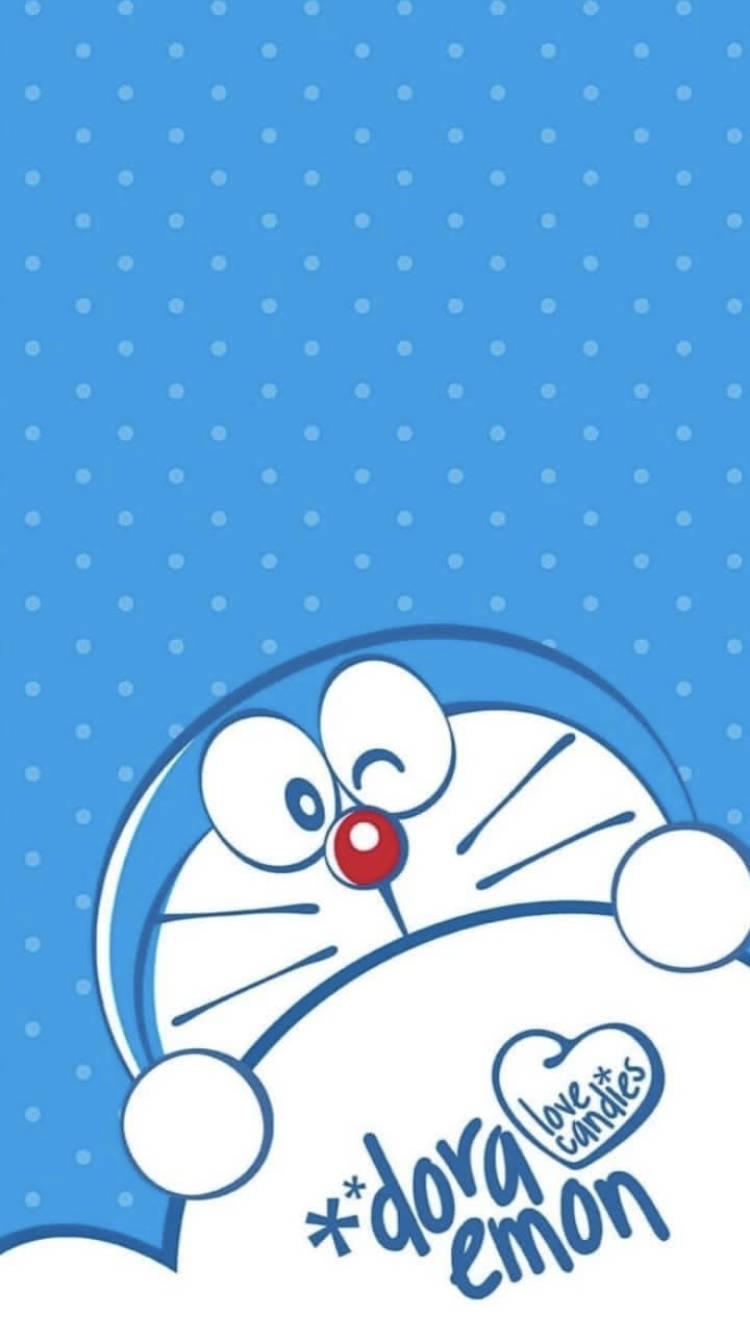 예술적인 도라에몽 아이폰 디지털 아트 배경화면