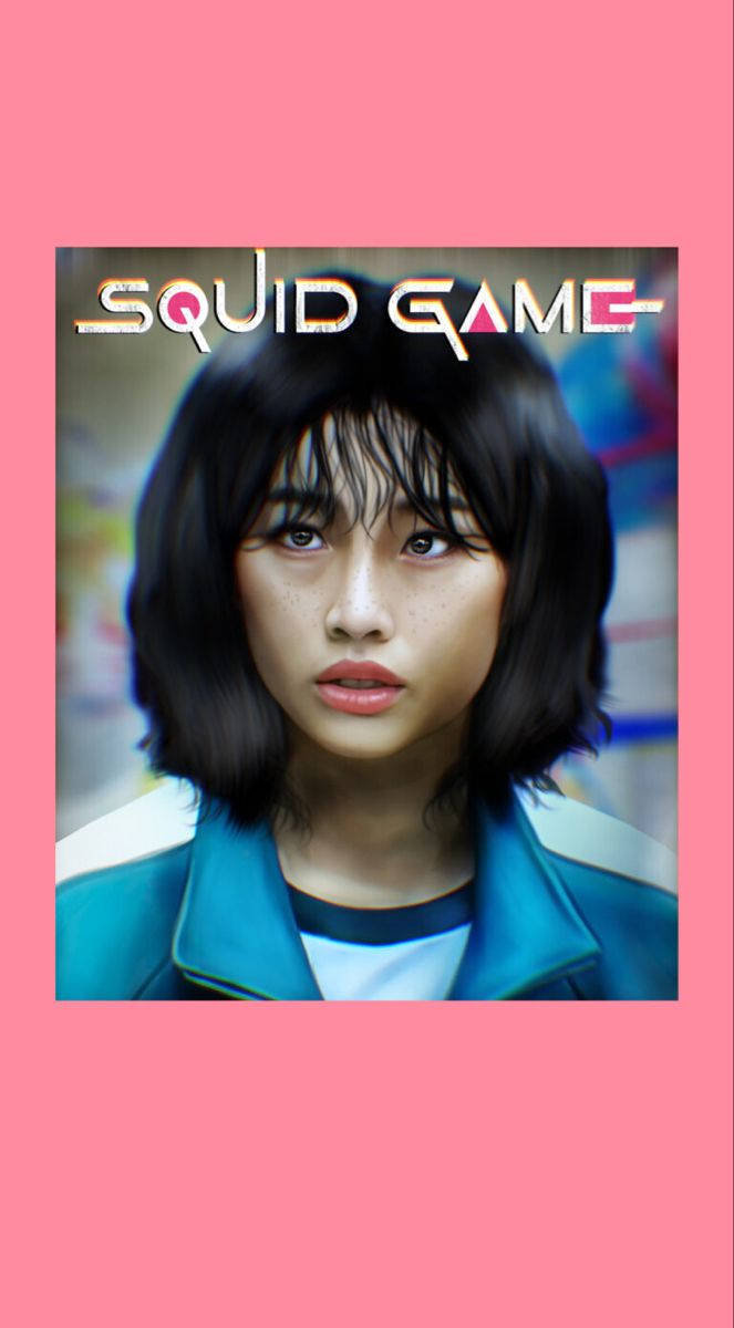 오징어 게임 플레이어 067 핑크 배경 배경화면