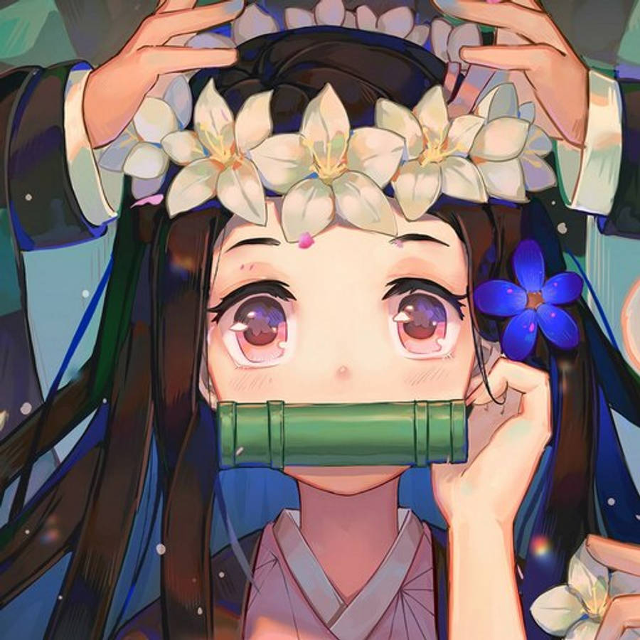 왕관 귀살대 네즈코 배경화면