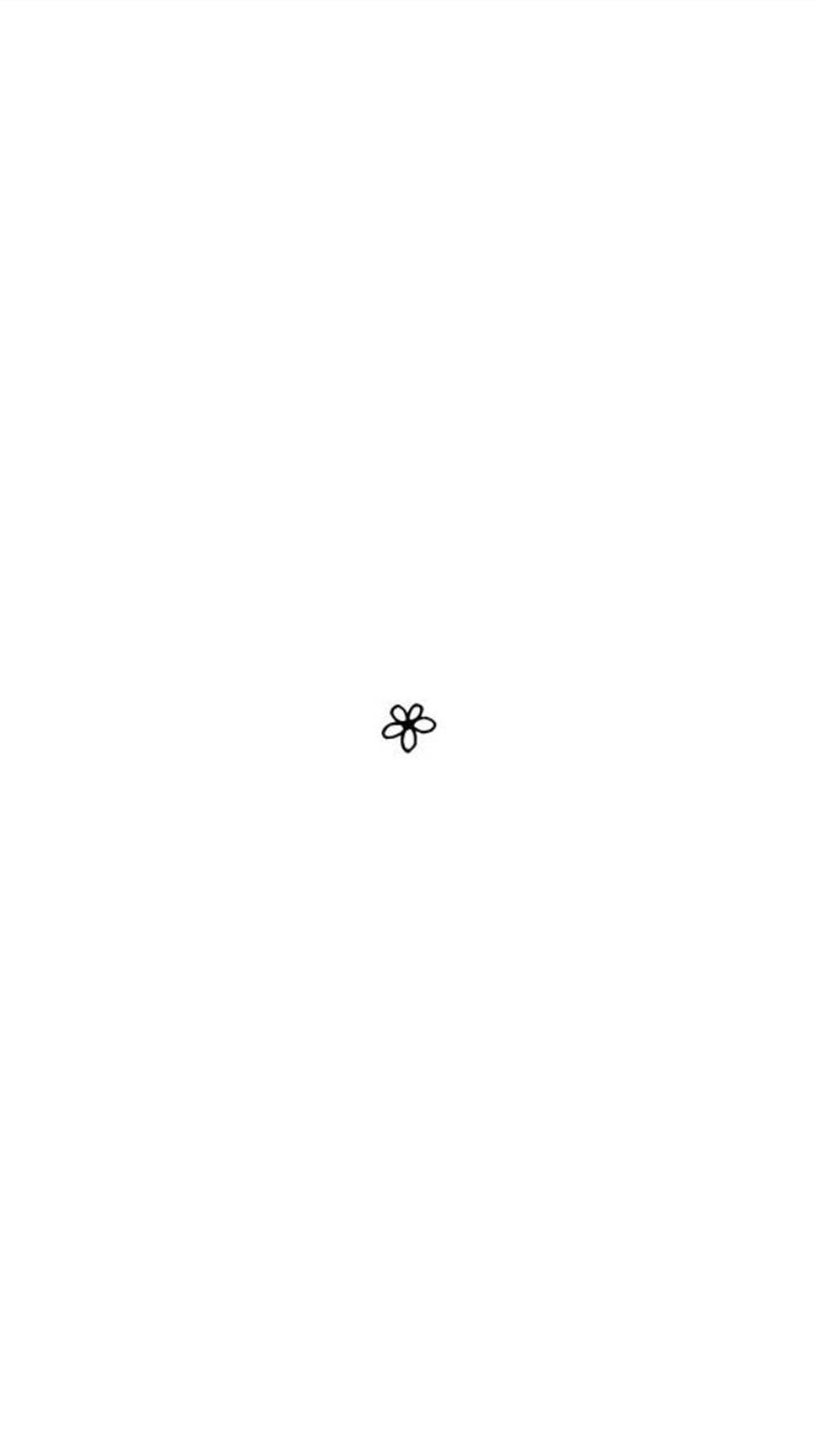 우아함 속의 단순함: 빈 흰 꽃 스케치 배경화면