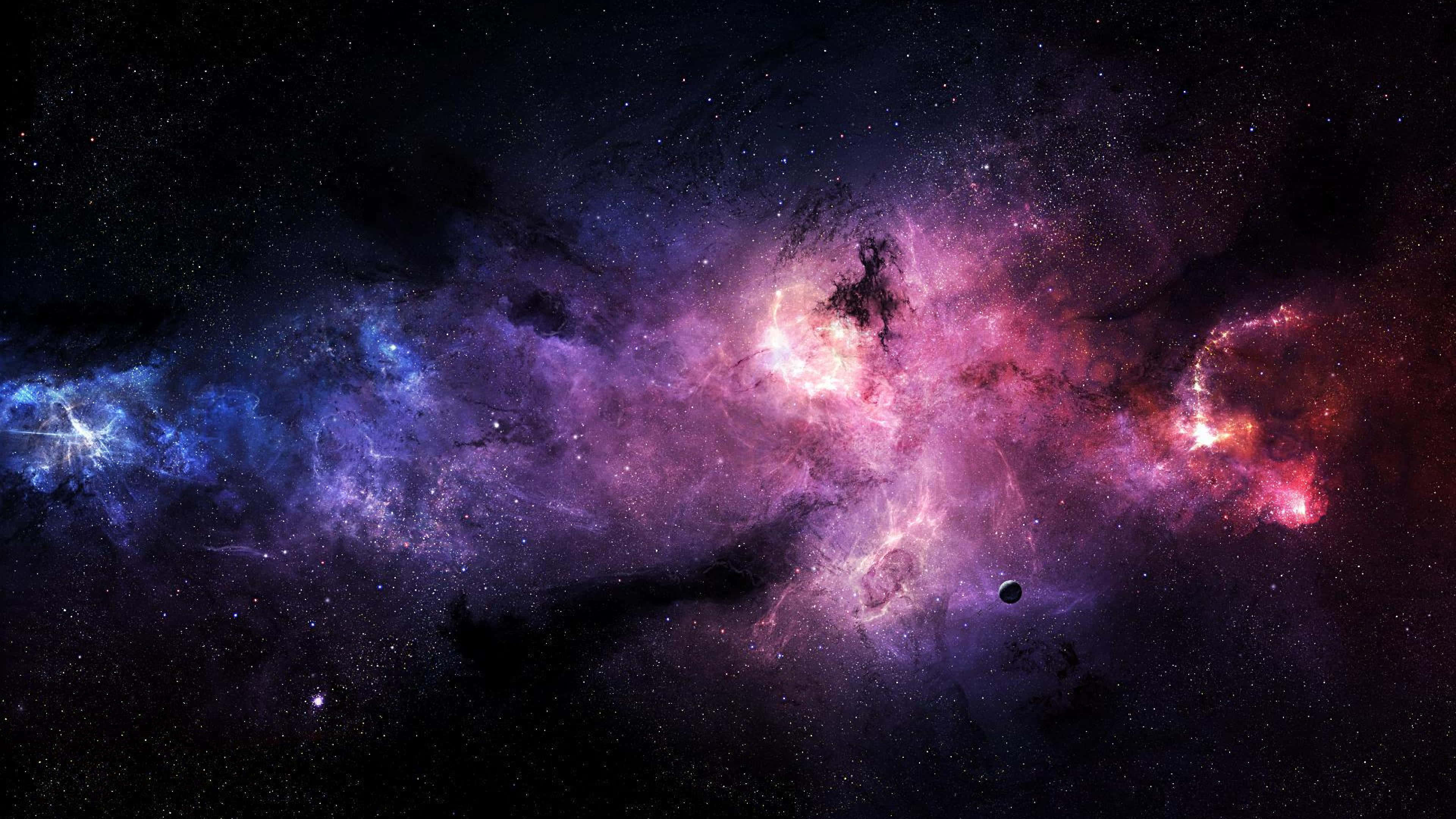우주 은하 핑크 성운 배경화면