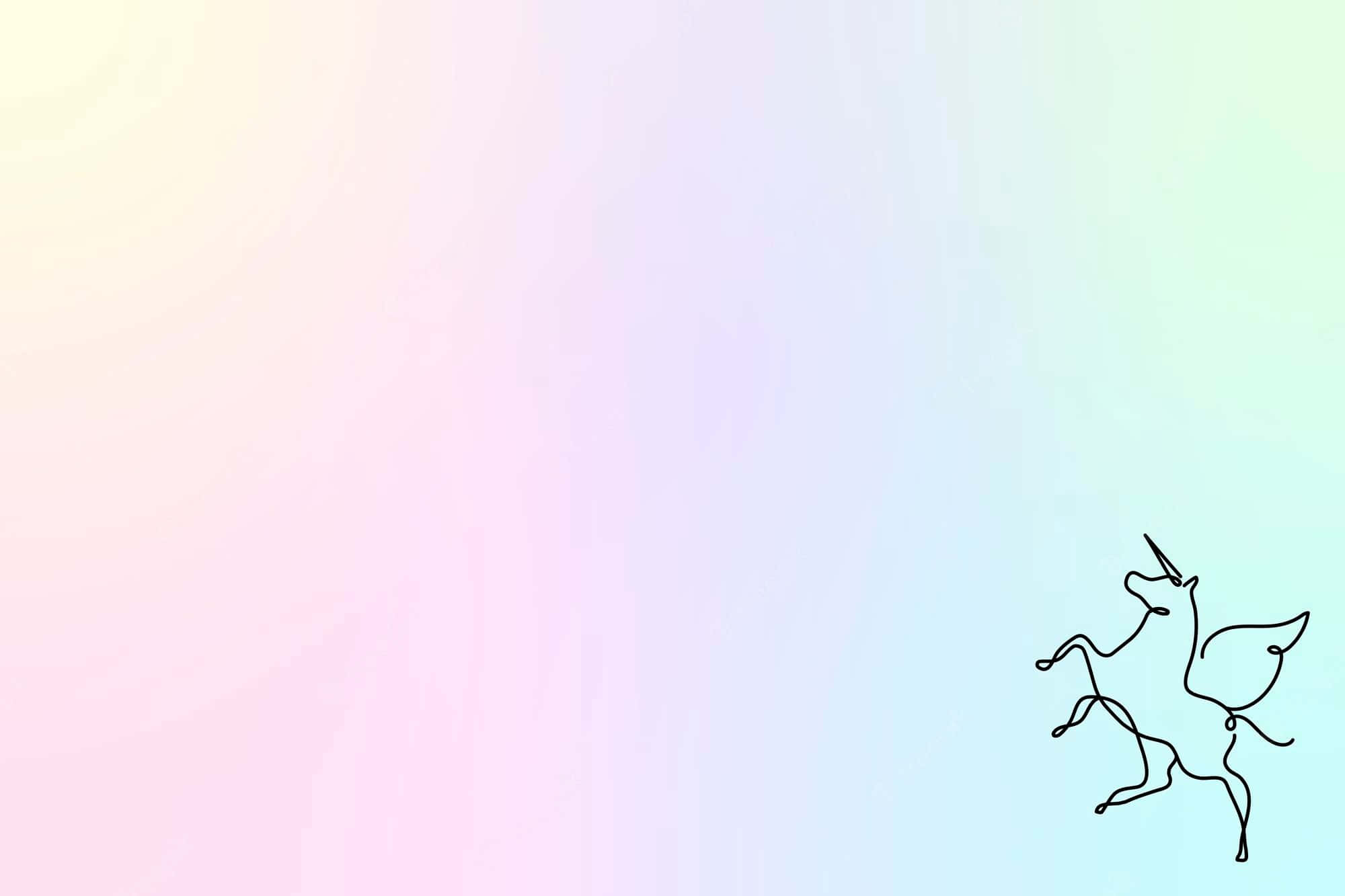 유니콘 미학 비행 배경화면