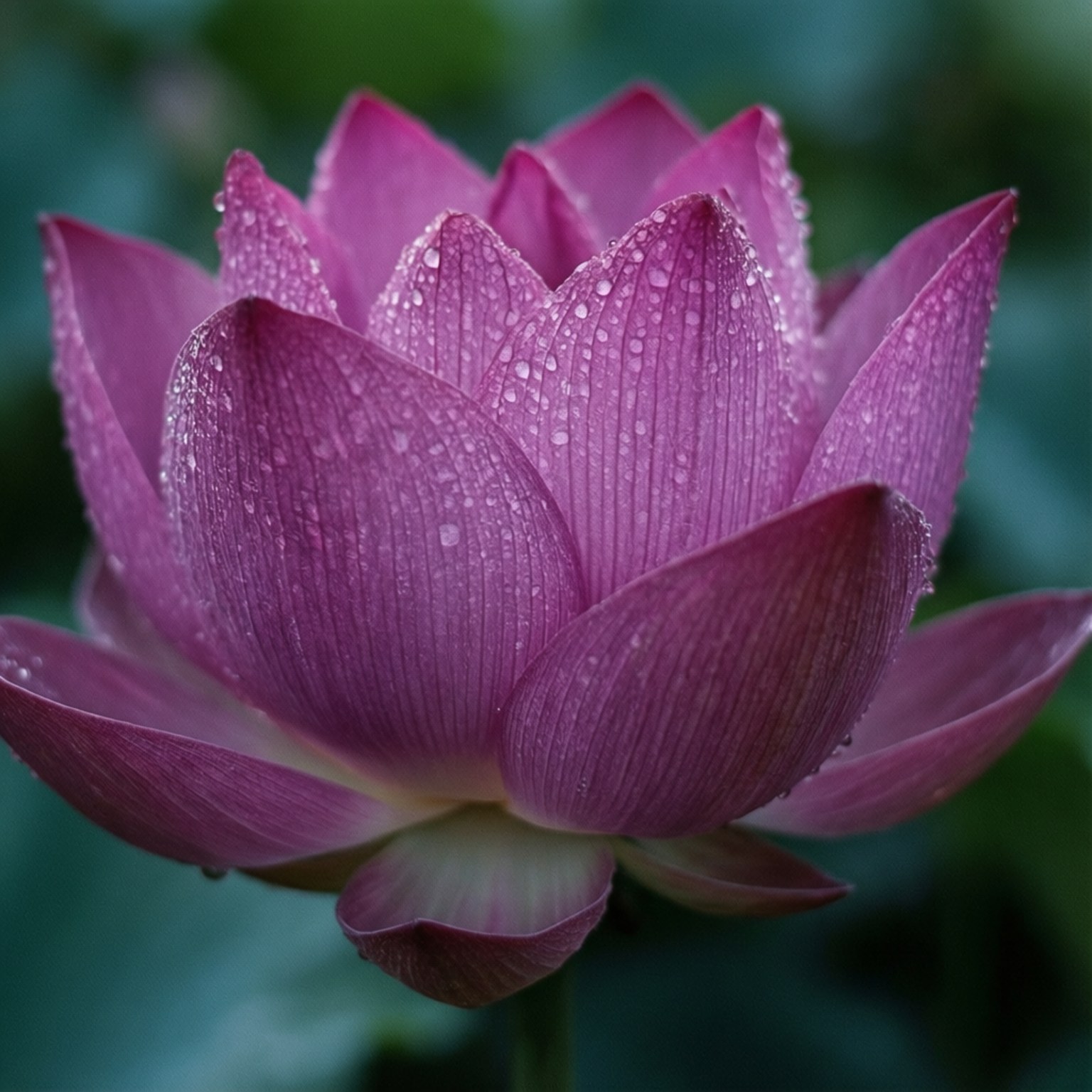 이슬 맺힌 연꽃 매크로 배경화면