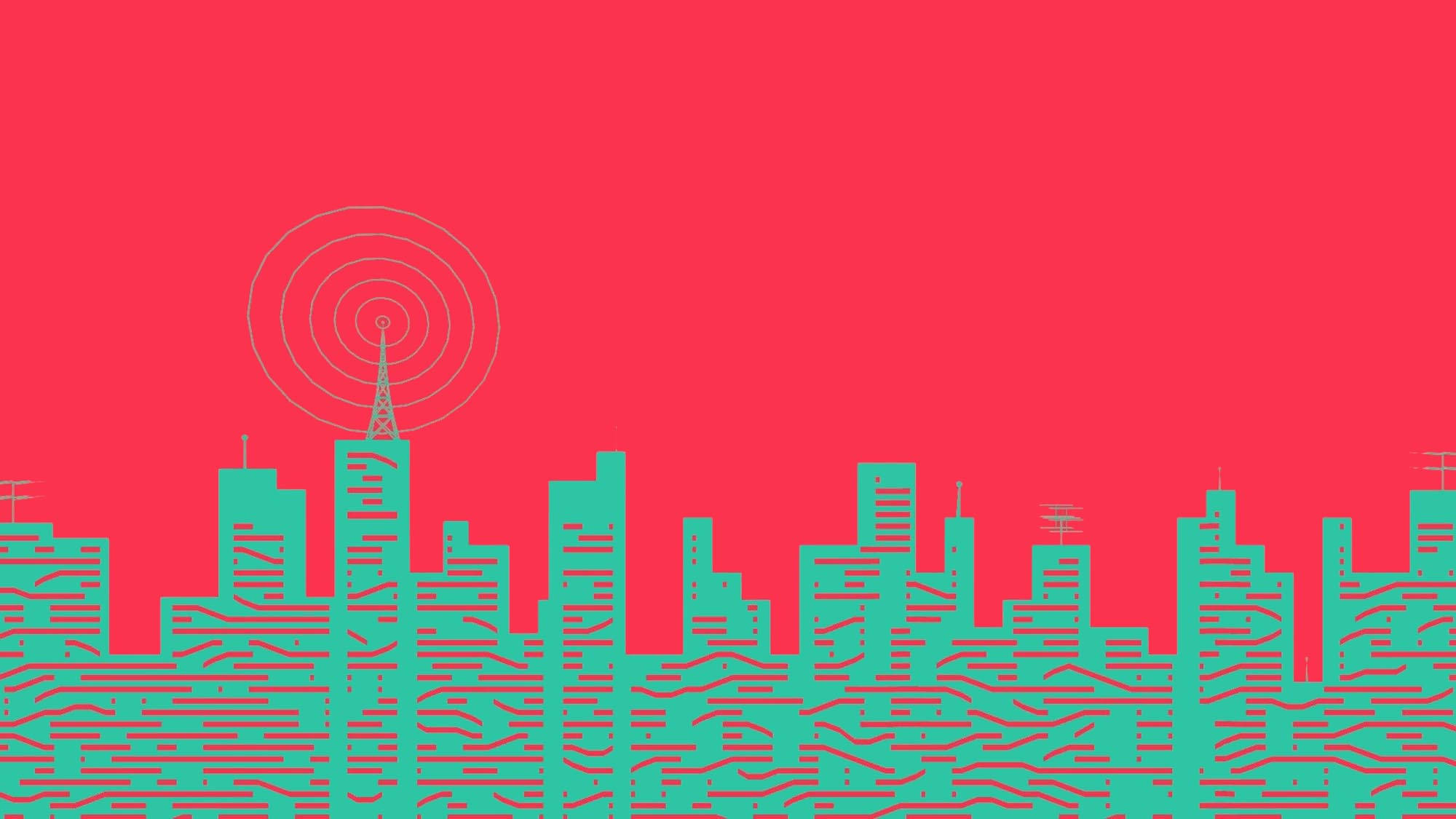 인디 감성 도시 일러스트 배경화면