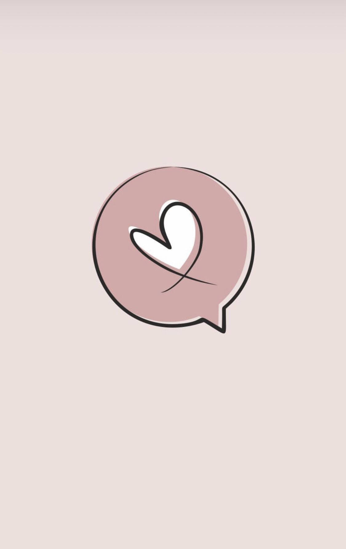 인스타그램 스토리 말풍선 하트 배경화면