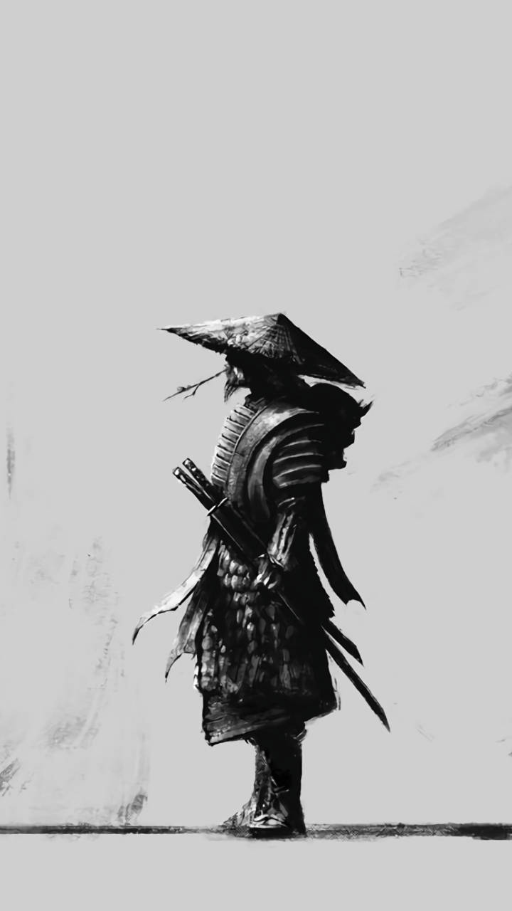 일본 사무라이 먹물 배경화면