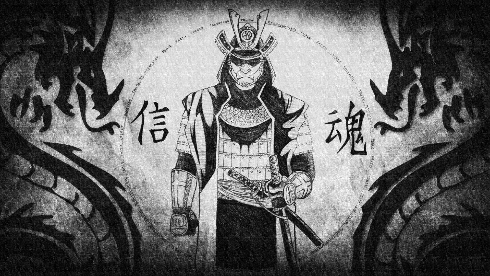 일본 사무라이 쌍룡 배경화면