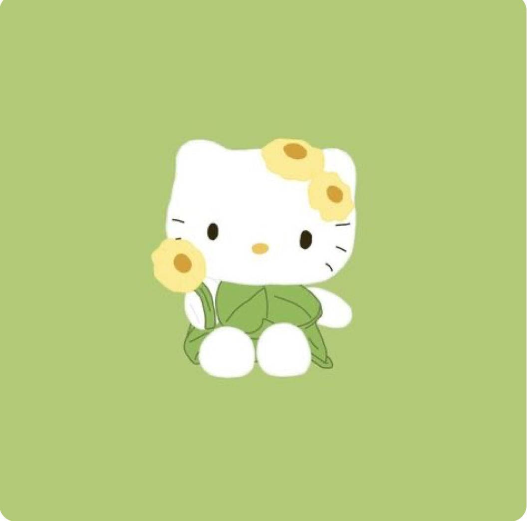 자연과 헬로키티 감성 배경화면