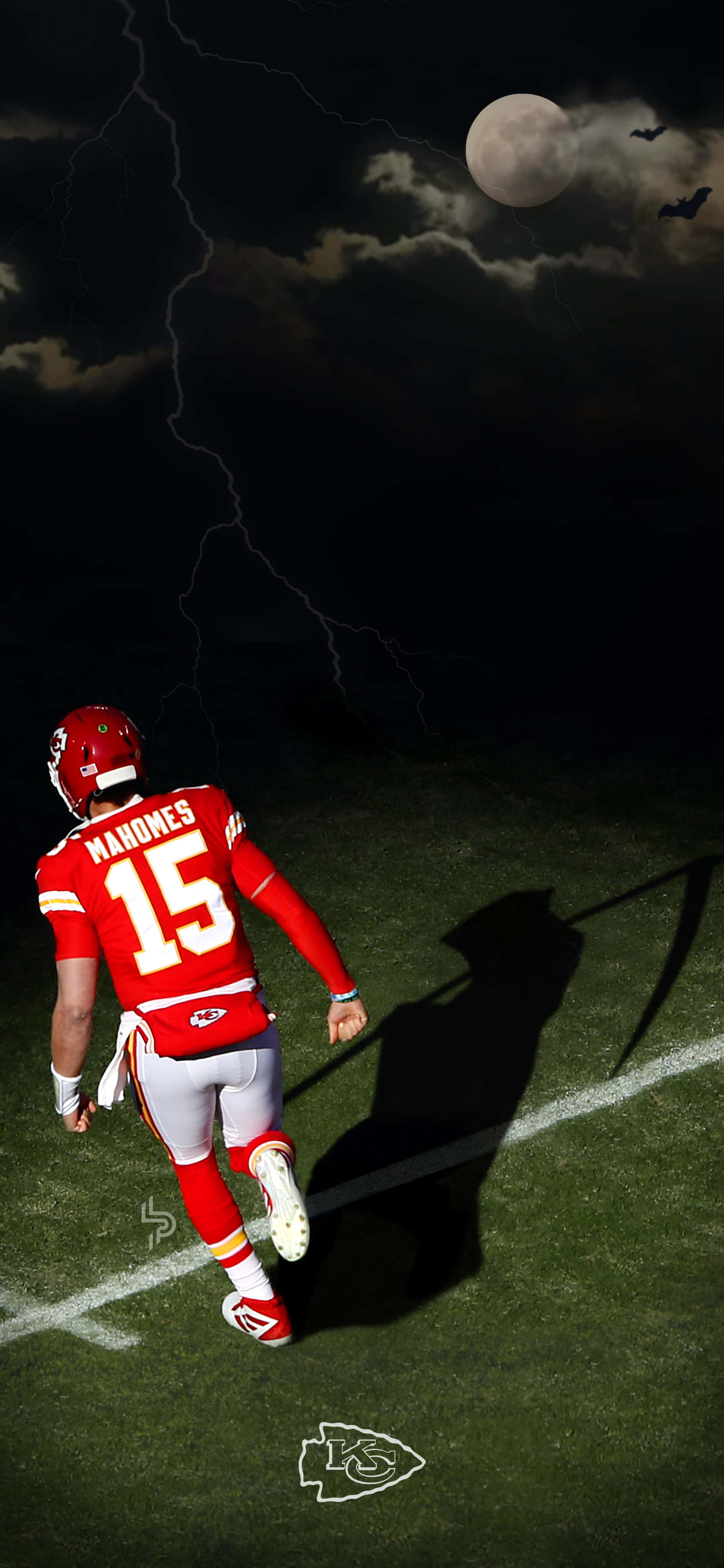 전화 통화 중인 NFL 팻 마홈스 배경화면