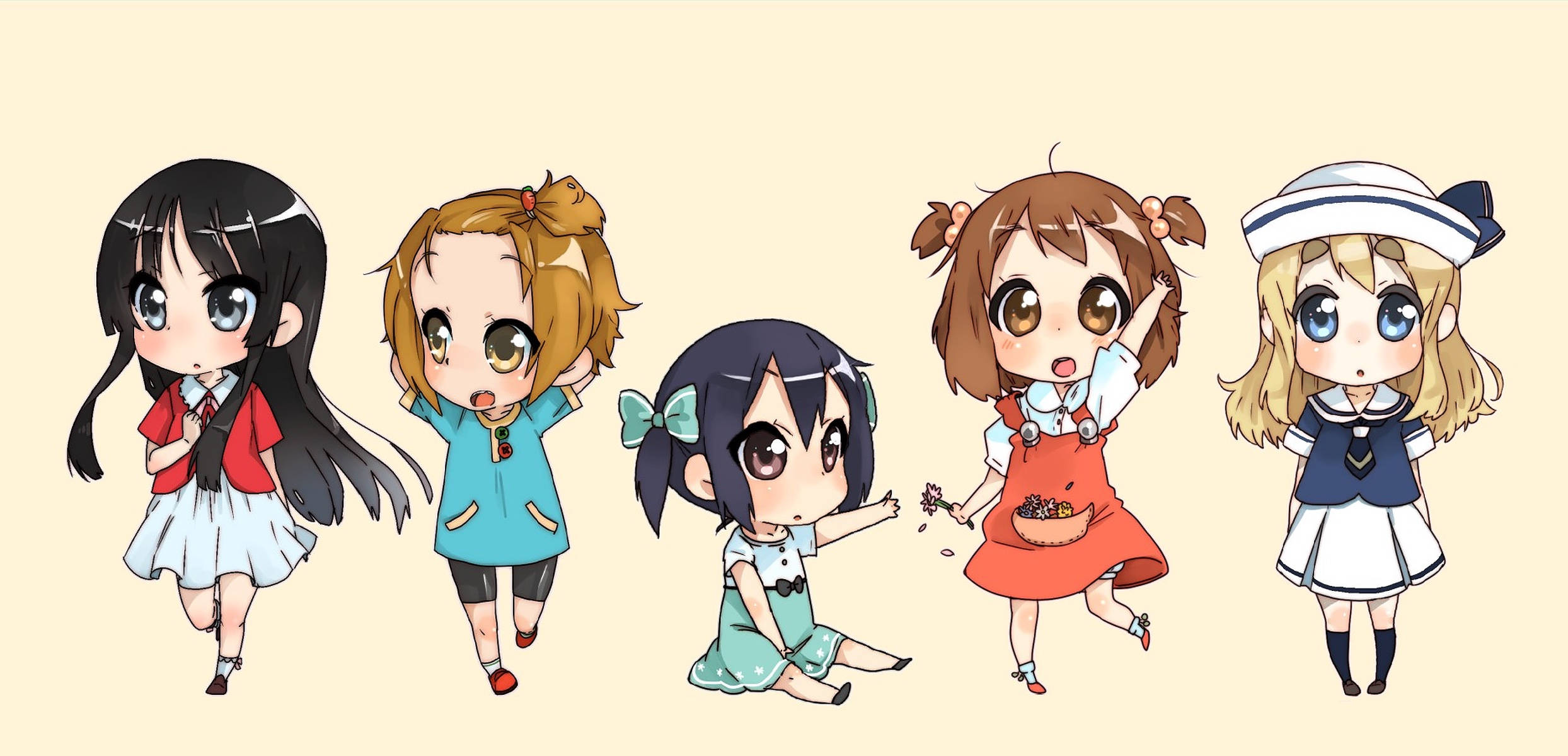 즐거운 애니메이션 아이들의 판타지 세계 탐험 배경화면