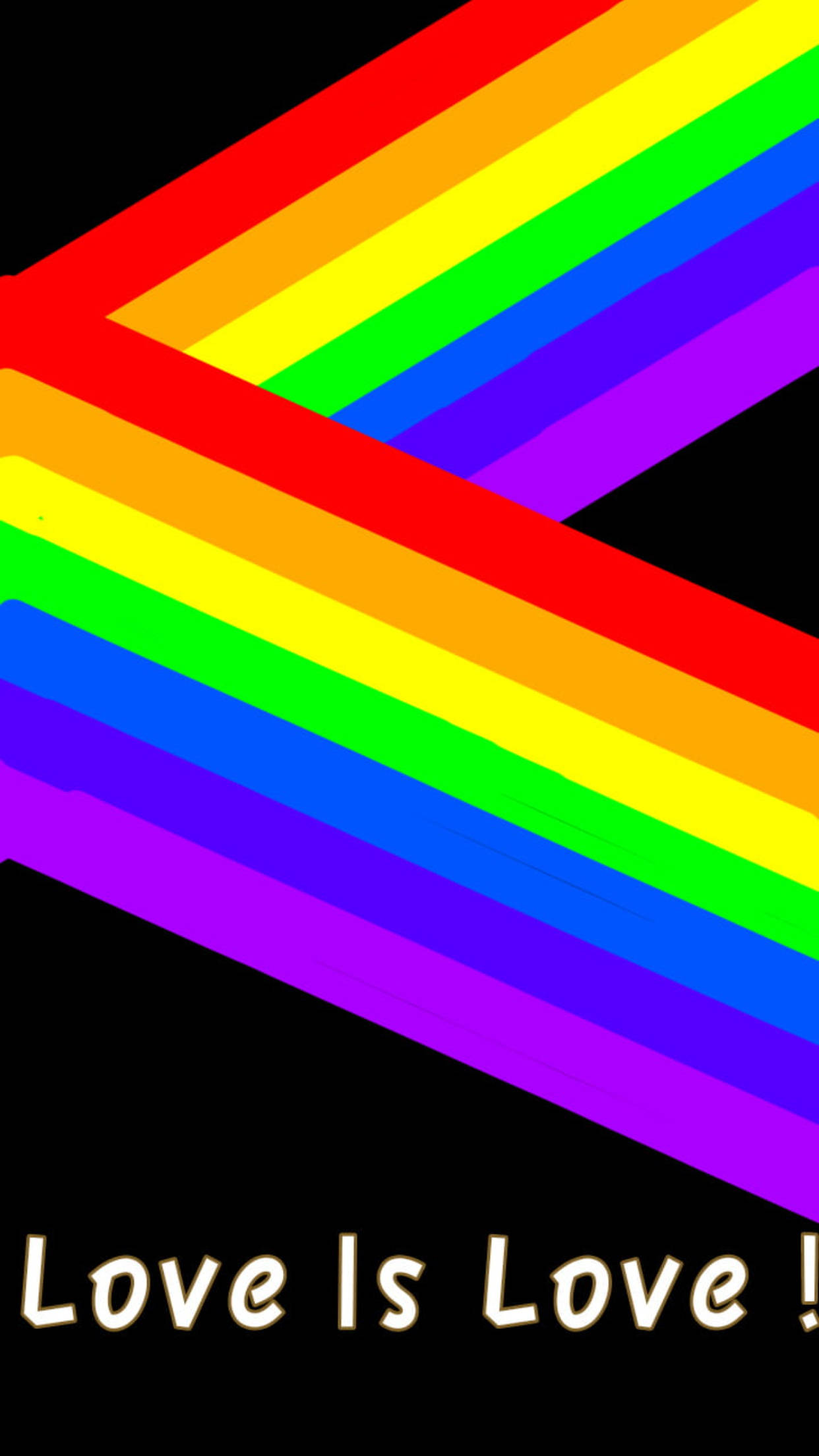 지그재그 무지개 LGBT 폰 배경화면