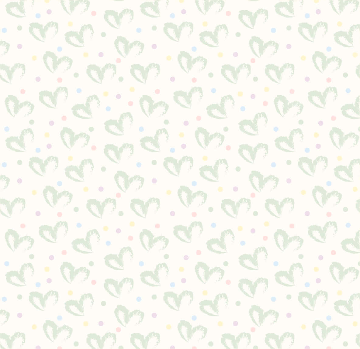 초록색과 흰색 하트 패턴 배경화면