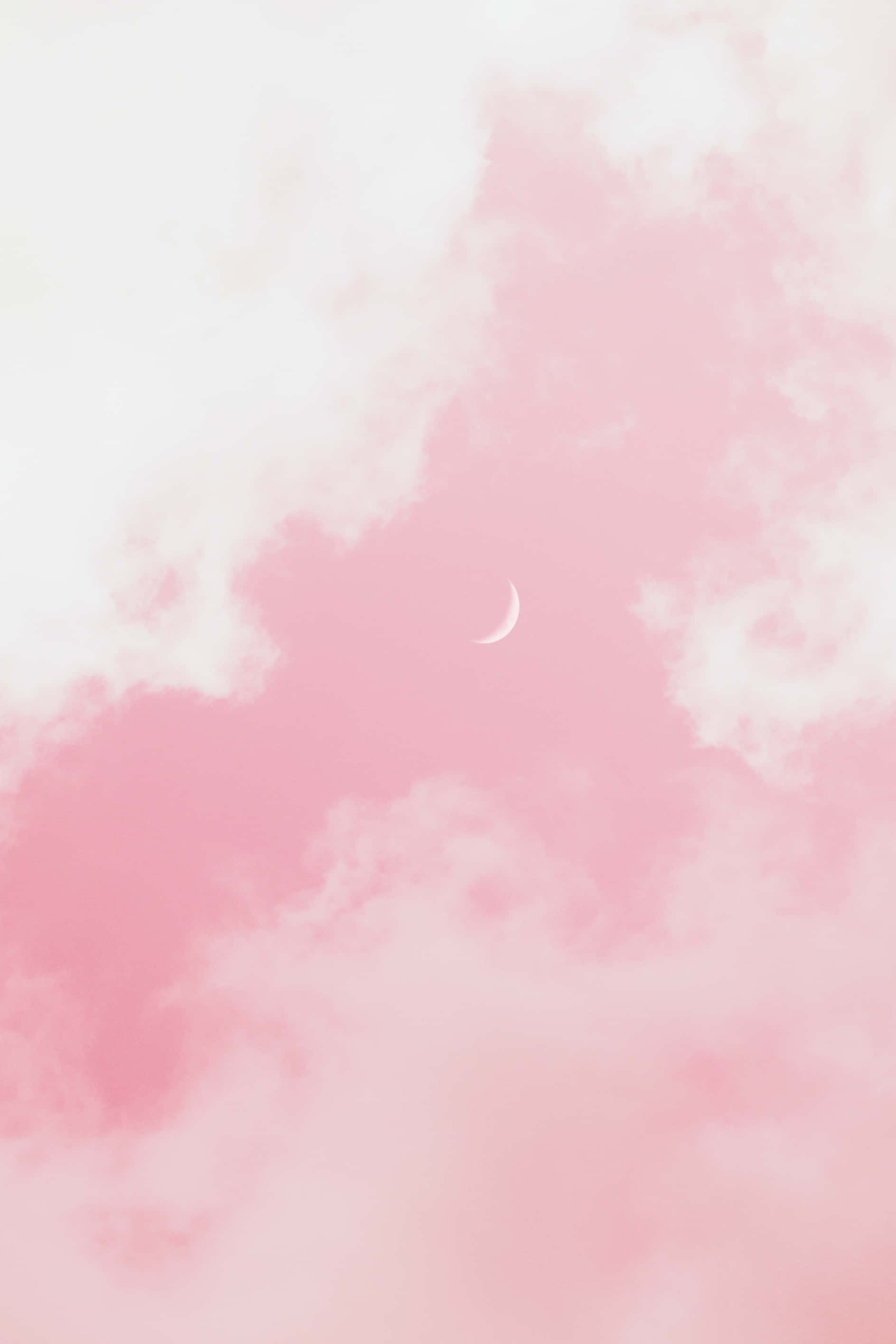 초승달 핑크 미적 배경 배경화면