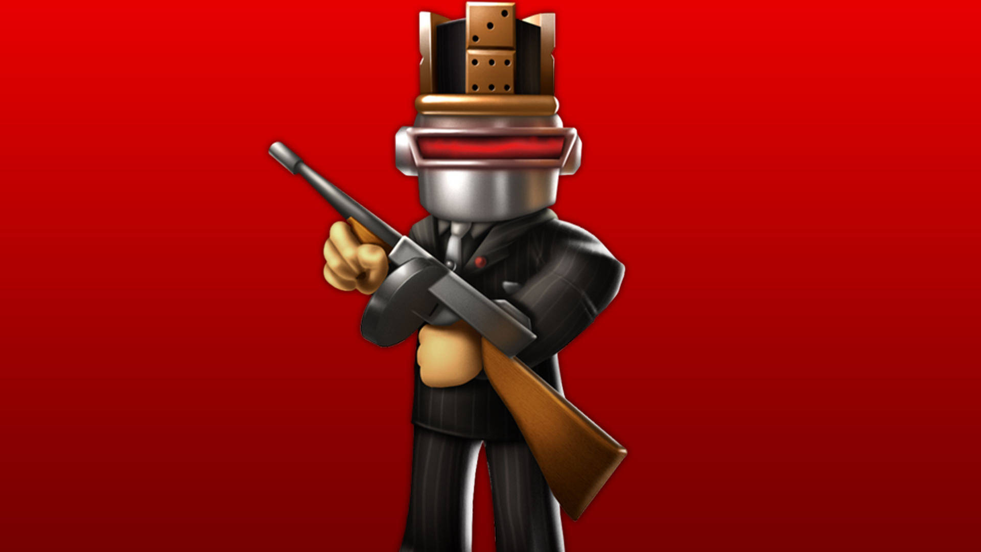 총을 쏘는 Roblox 로봇 배경화면