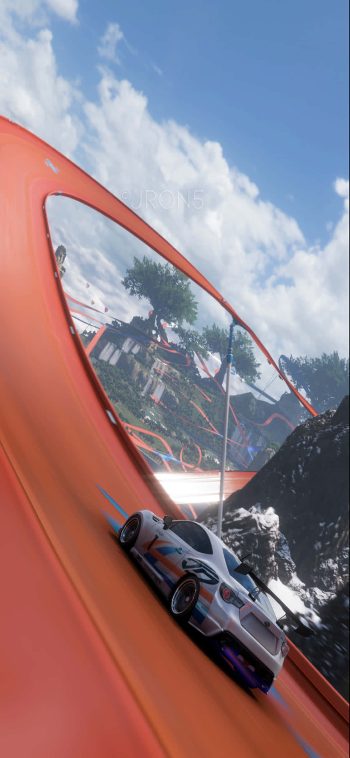 최신 출시작 Forza Horizon 4로 iPhone Xs에서 새로운 레이싱 모험을 시작하세요 배경화면