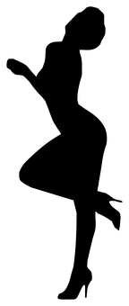 춤추는 소녀의 실루엣 배경화면