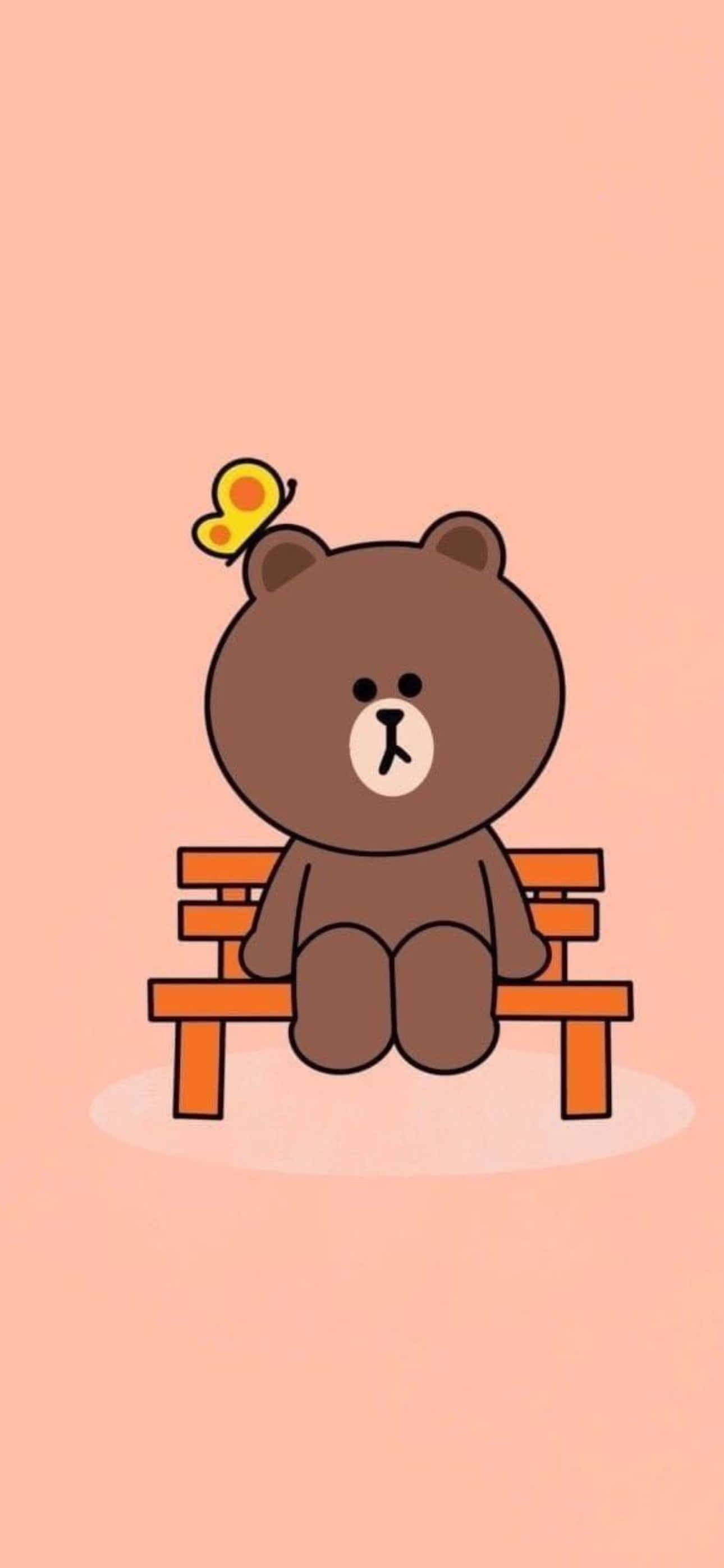 카툰 테디 베어 감성 아이폰 배경화면
