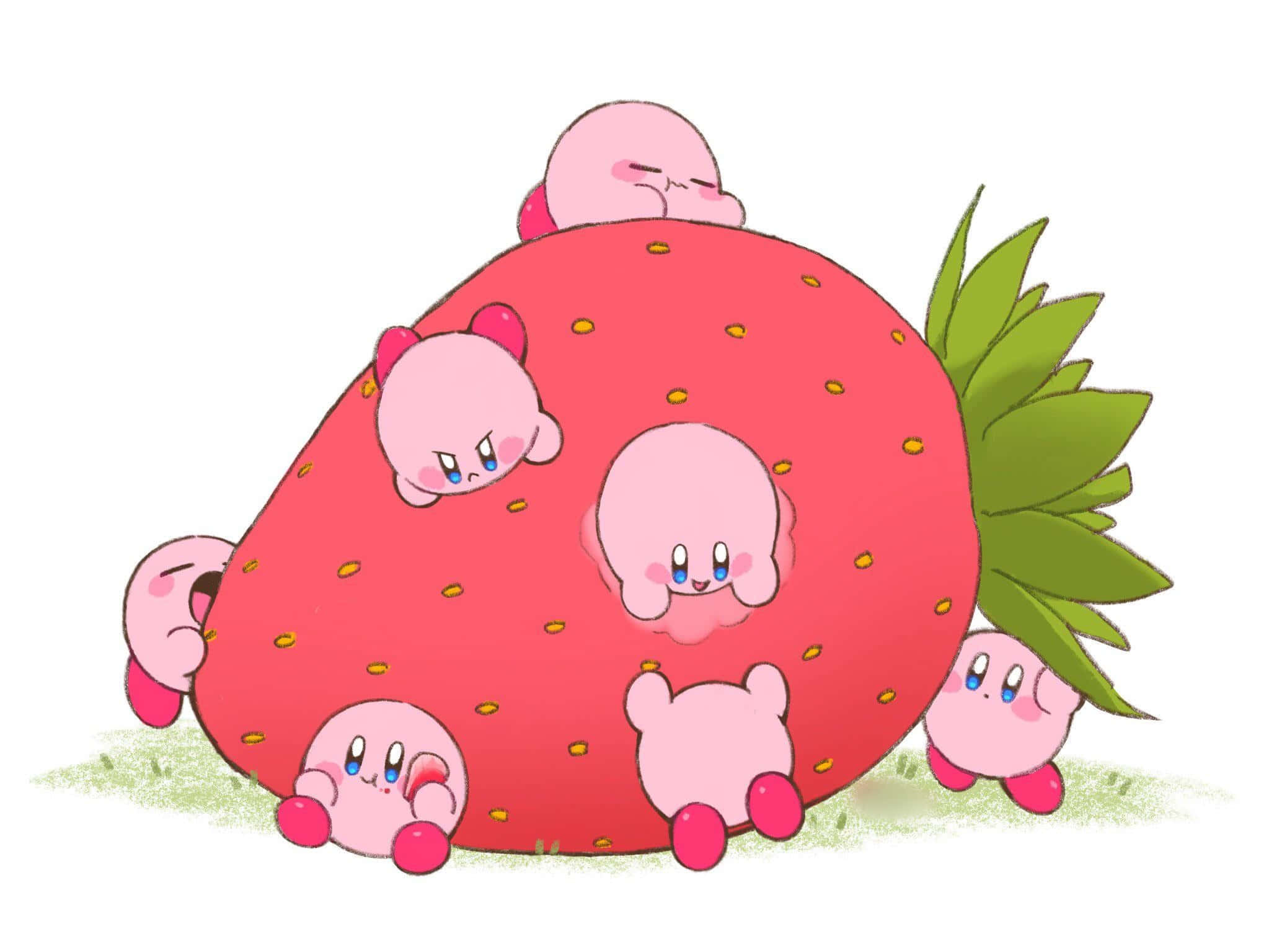 커비, 모험 준비 완료! 배경화면