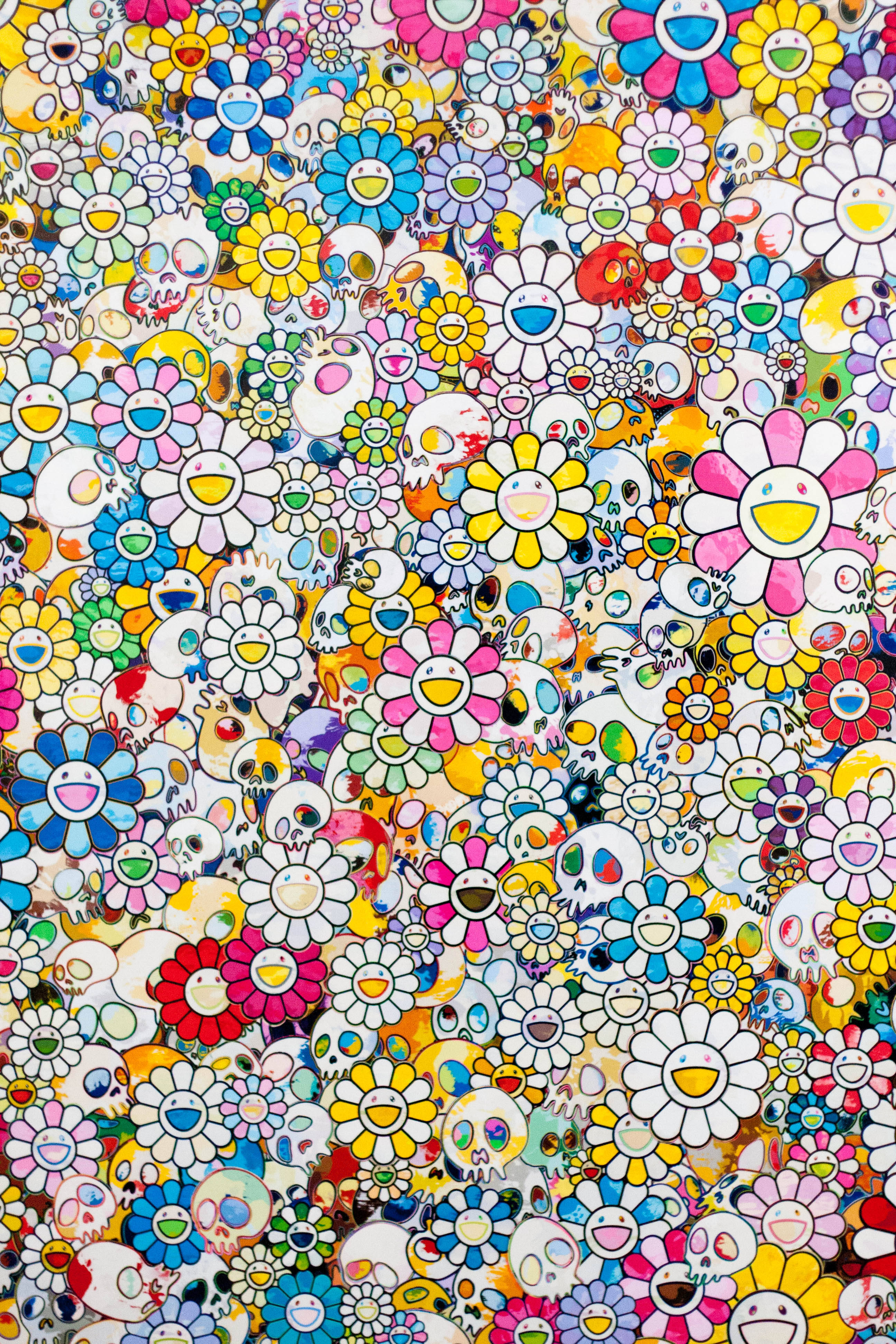 큰 스마일리 Takashi Murakami 4K 배경화면