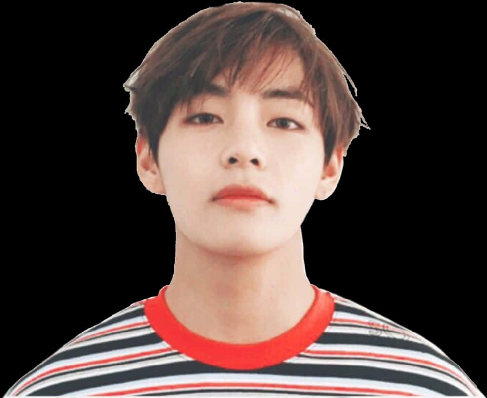 태형_ 줄무늬_ 셔츠_ 초상화 배경화면