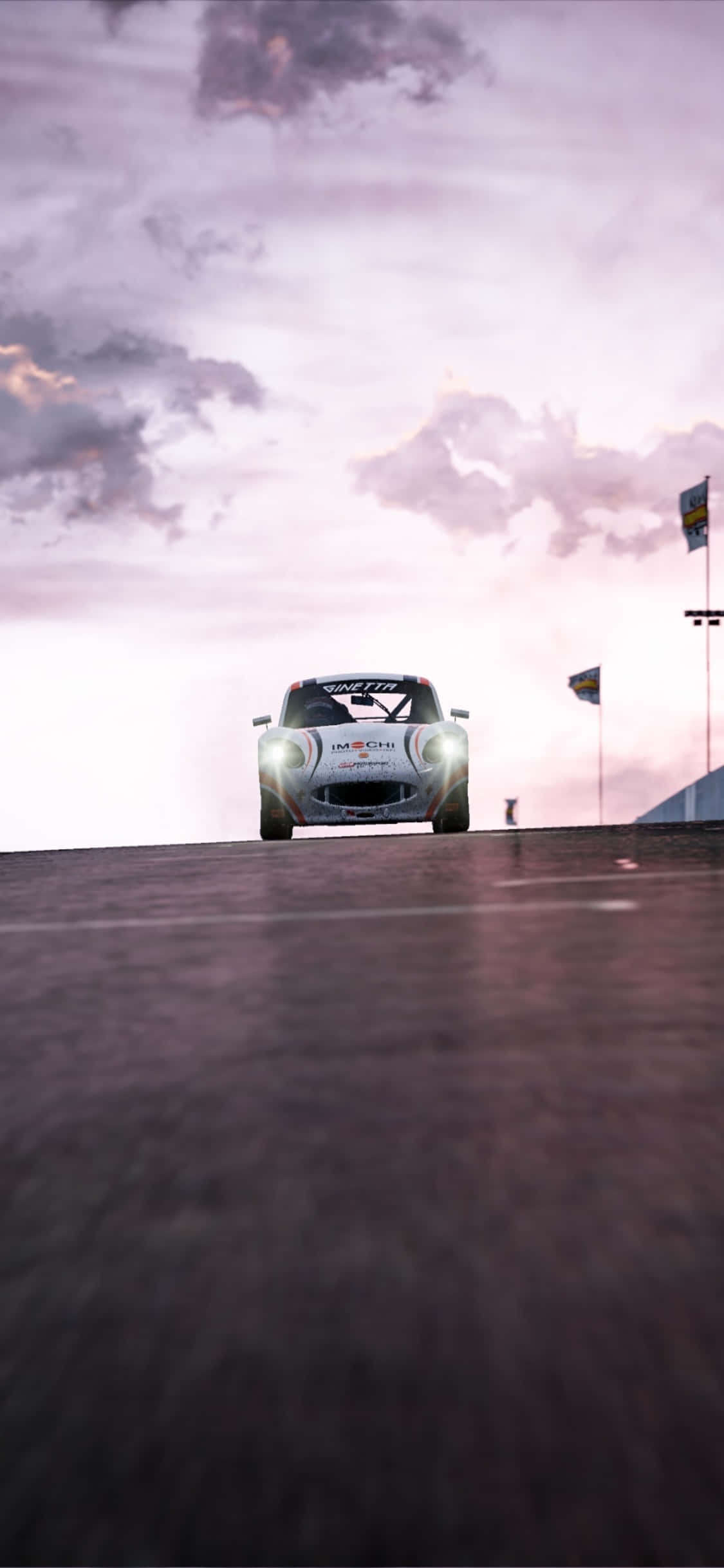 트랙을 달리는 자동차 배경화면