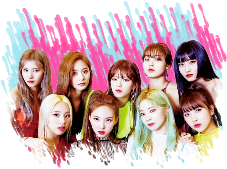 트와이스 멤버 화려한 배경 배경화면