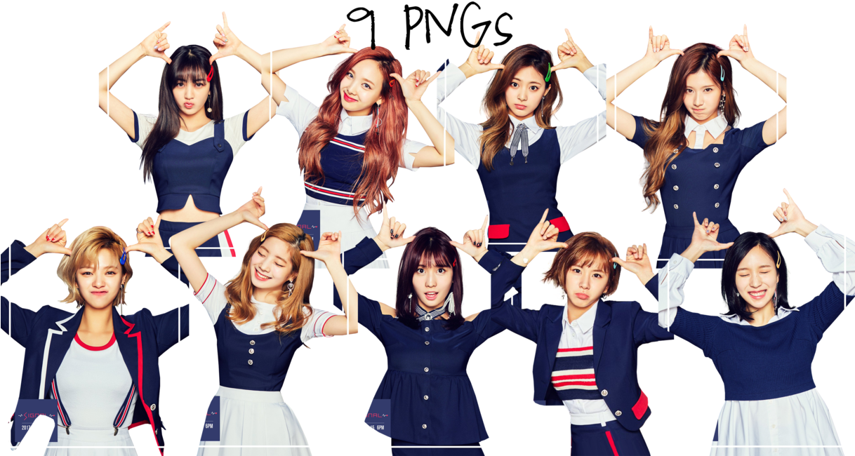 트와이스 멤버들 하트 손동작 배경화면