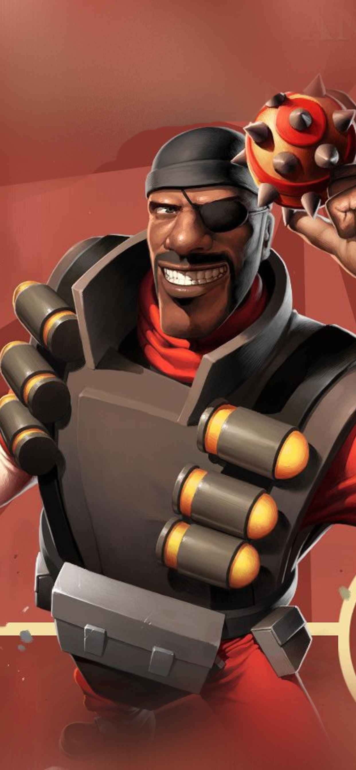 팀 레드 데모맨 iPhone Xs Max Team Fortress 2 배경화면