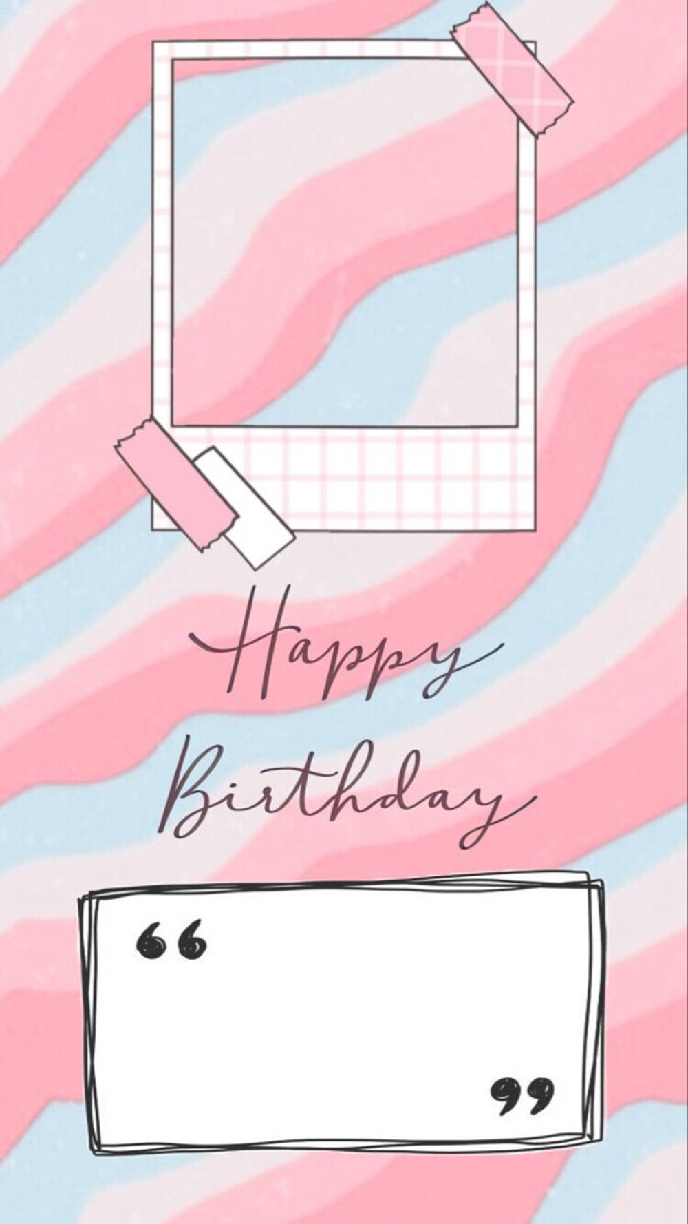 파스텔 감성 생일 축하 배경화면