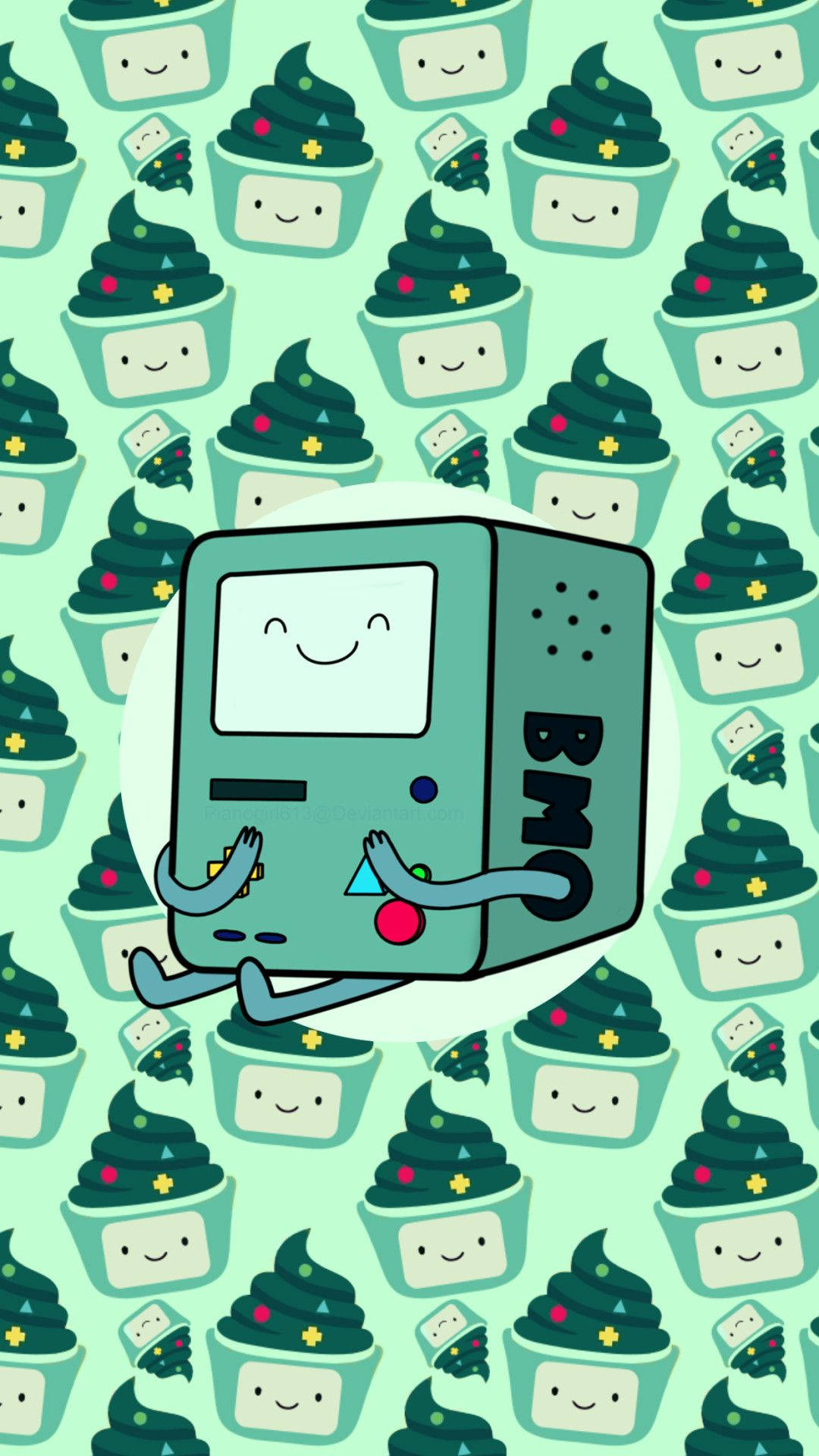 파스텔 그린 BMO 배경화면