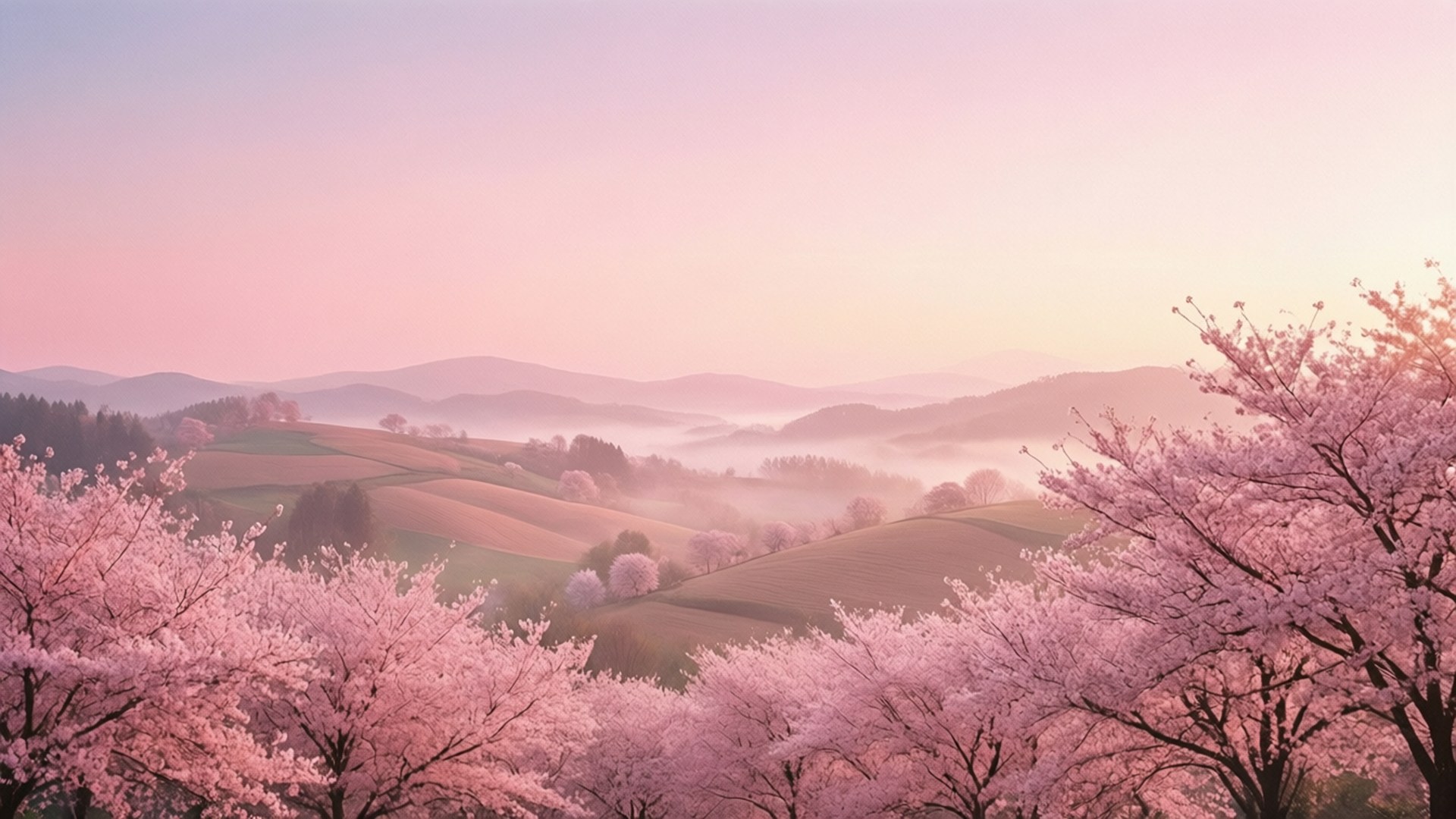 파스텔 드림스케이프 힐즈 배경화면