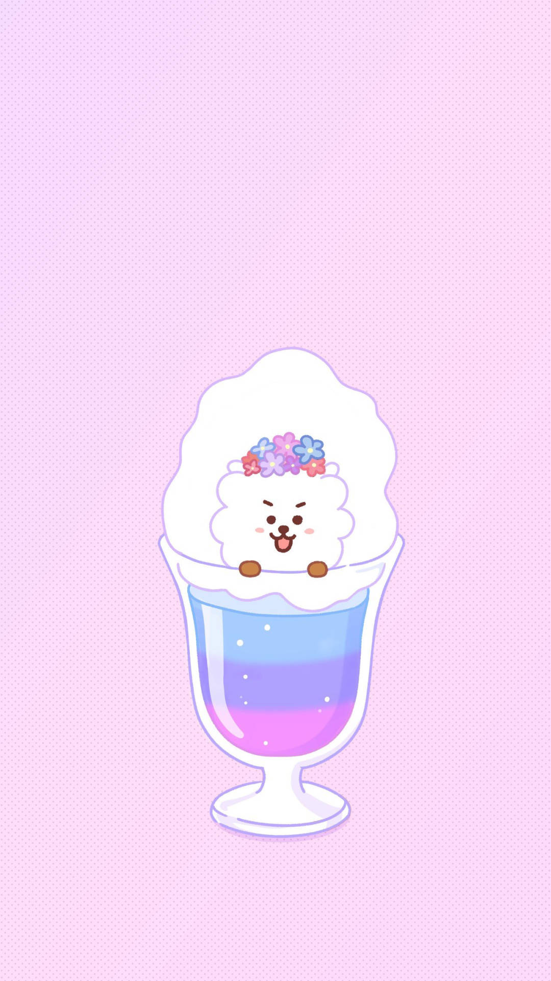 파스텔 퍼플 알제이 아이스크림 배경화면