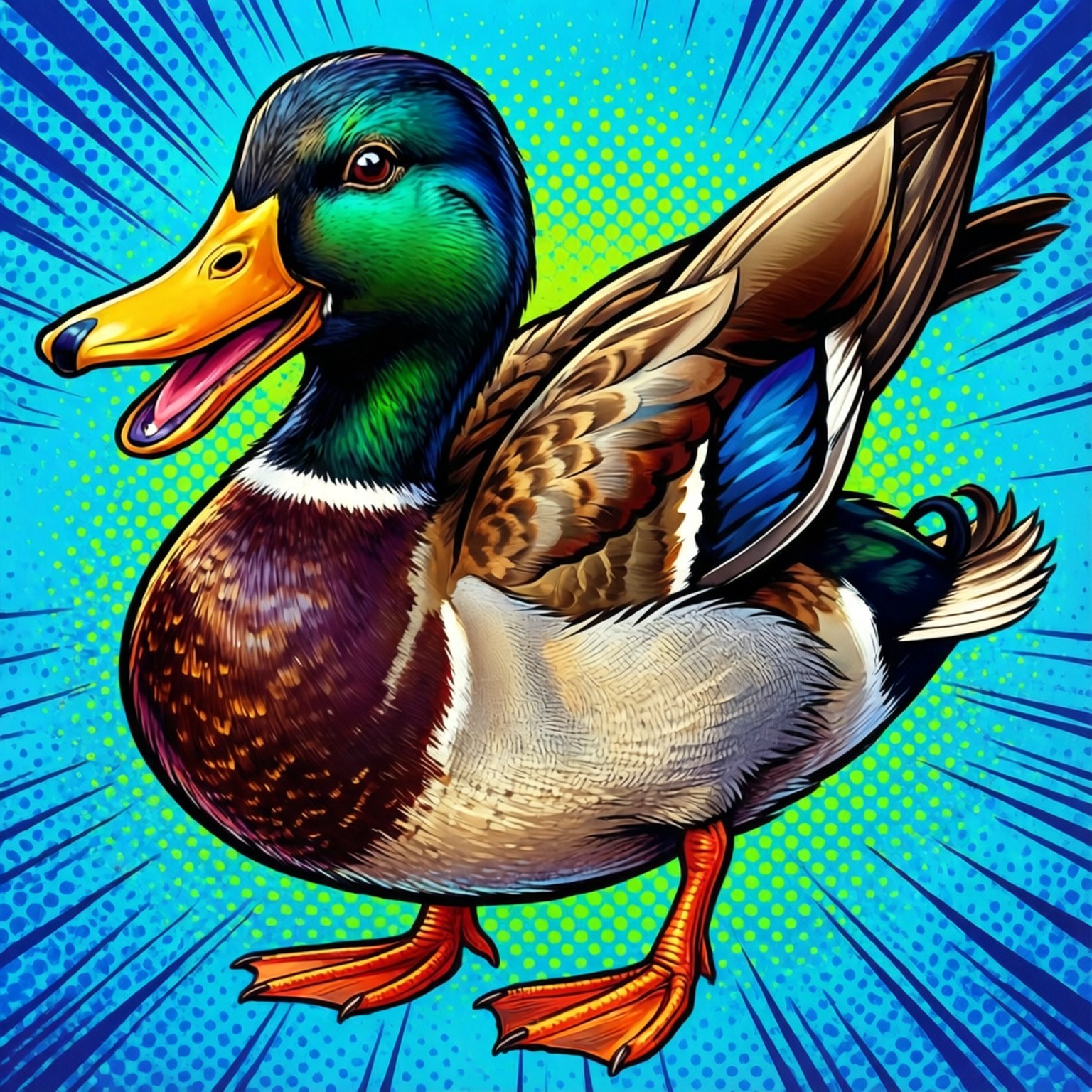팝 아트 청둥오리 배경화면