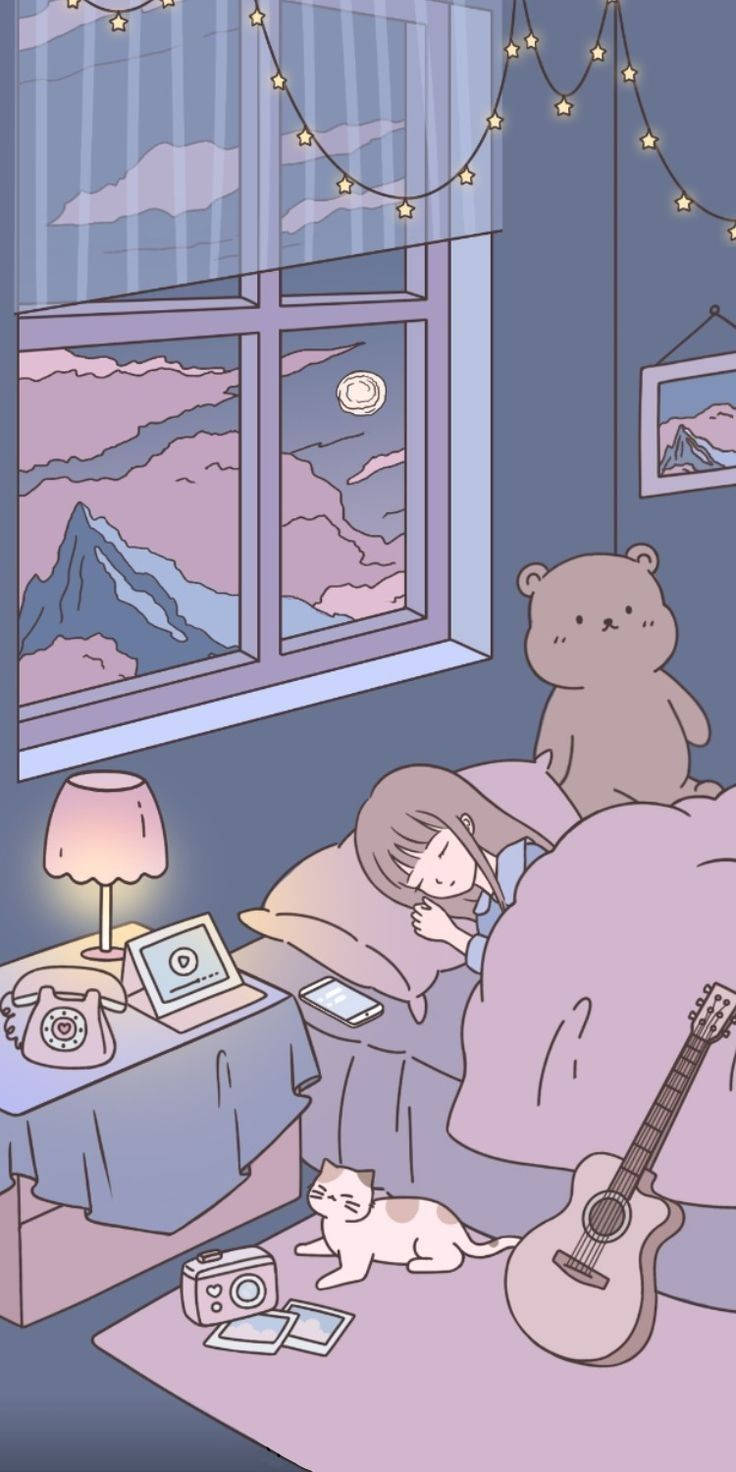 평화로운 밤 부드러운 감성 배경화면
