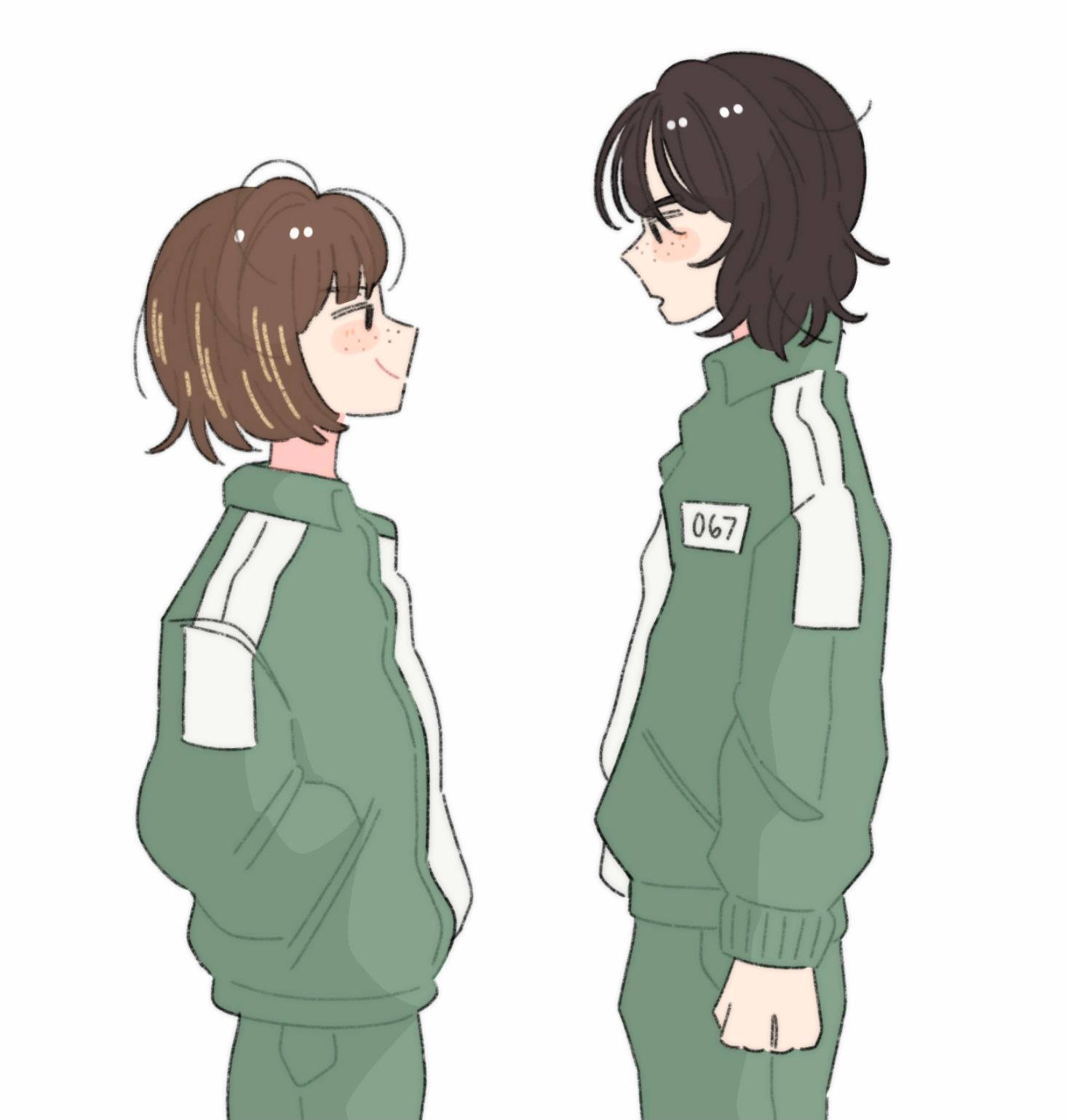 플레이어 240 067 오징어 게임 그림 배경화면