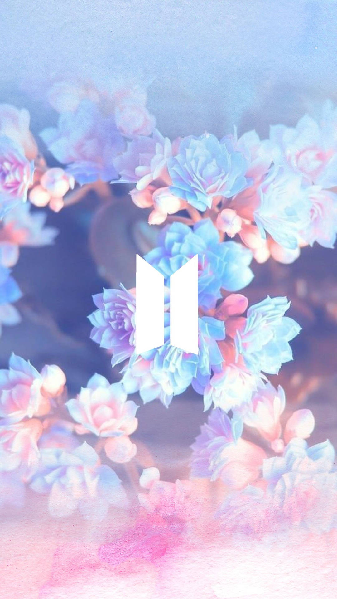 플로럴 BTS 로고 배경화면