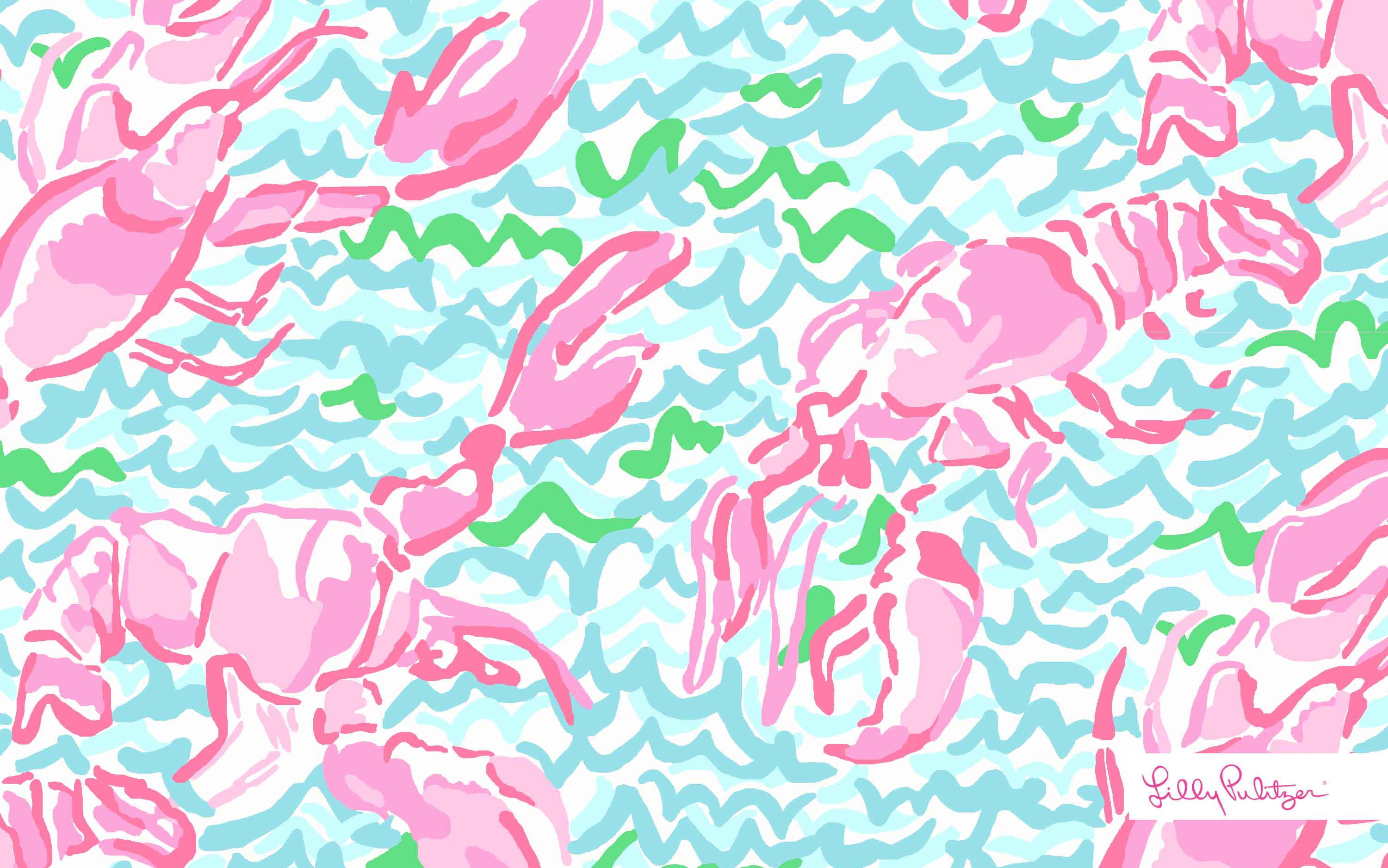 핑크 바닷가재 릴리 퓰리처 데스크탑 배경화면