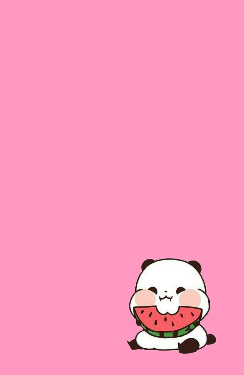 핑크빛 귀여운 유루린 판다 배경화면