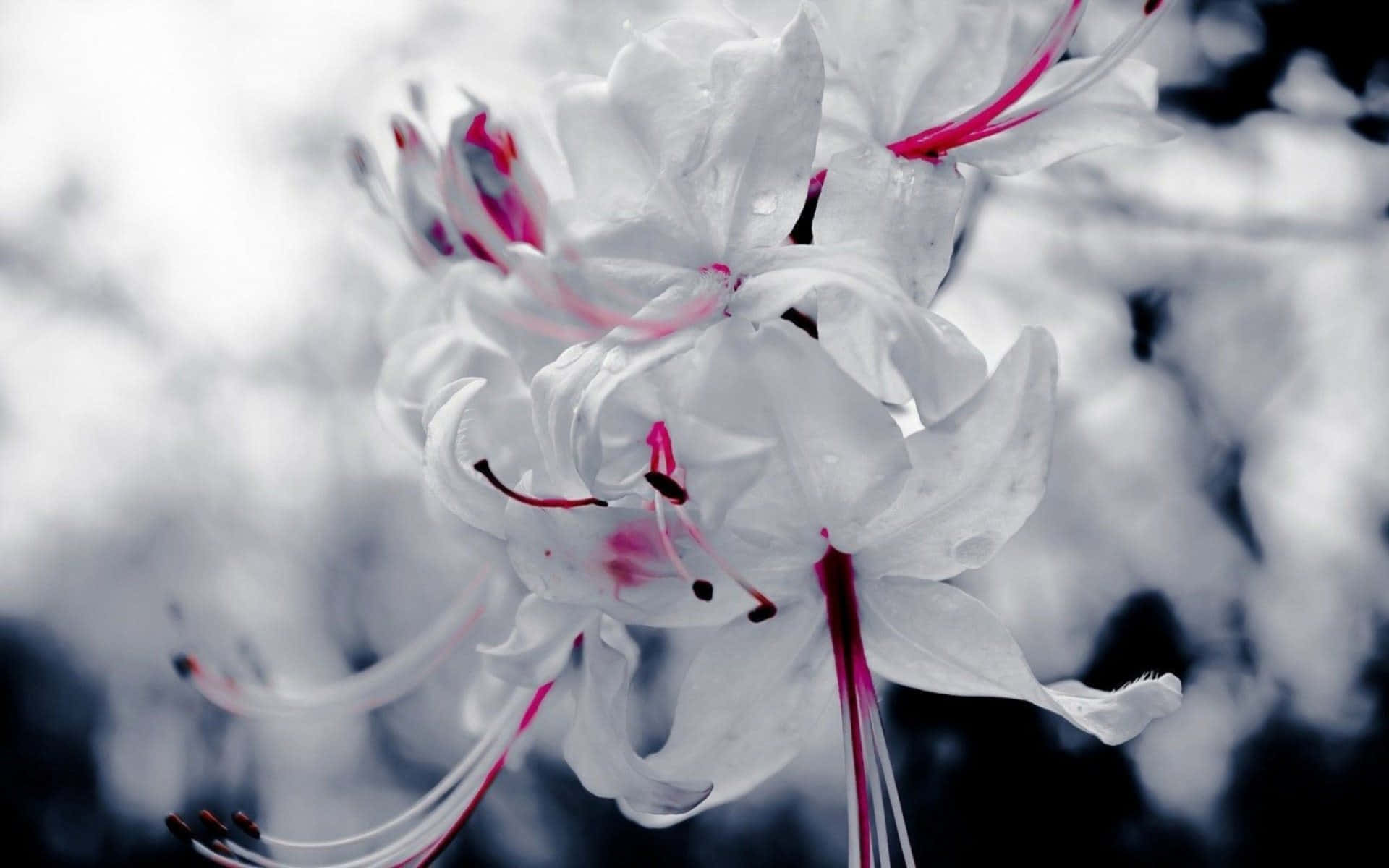 하얀 꽃 보케 사진 배경화면