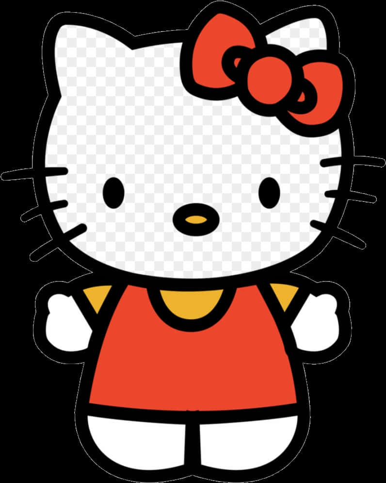 헬로 키티 클래식 포즈 배경화면