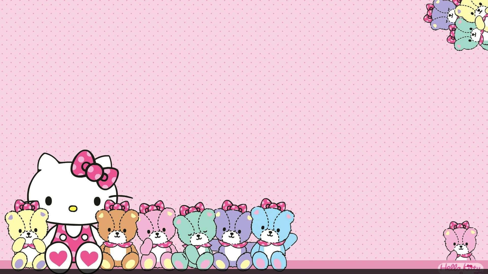 헬로 키티와 테디 베어 배경화면