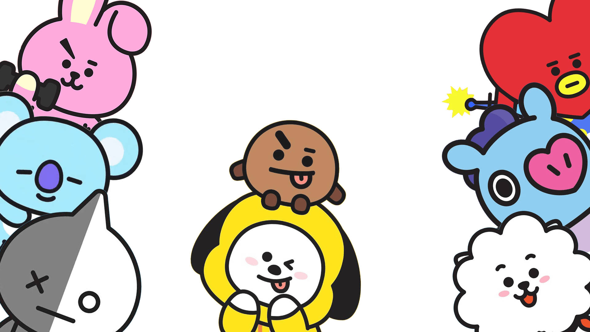 혀 내민 BTS BT21 배경화면